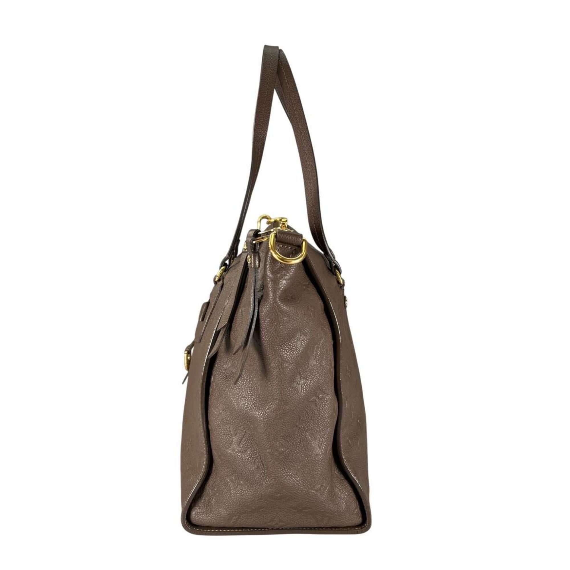 Louis Vuitton Louis Vuitton Lumineuse PM Tote Bag, Monogram Empreinte, M93409, Brown Size ONE SIZE - 4 Thumbnail