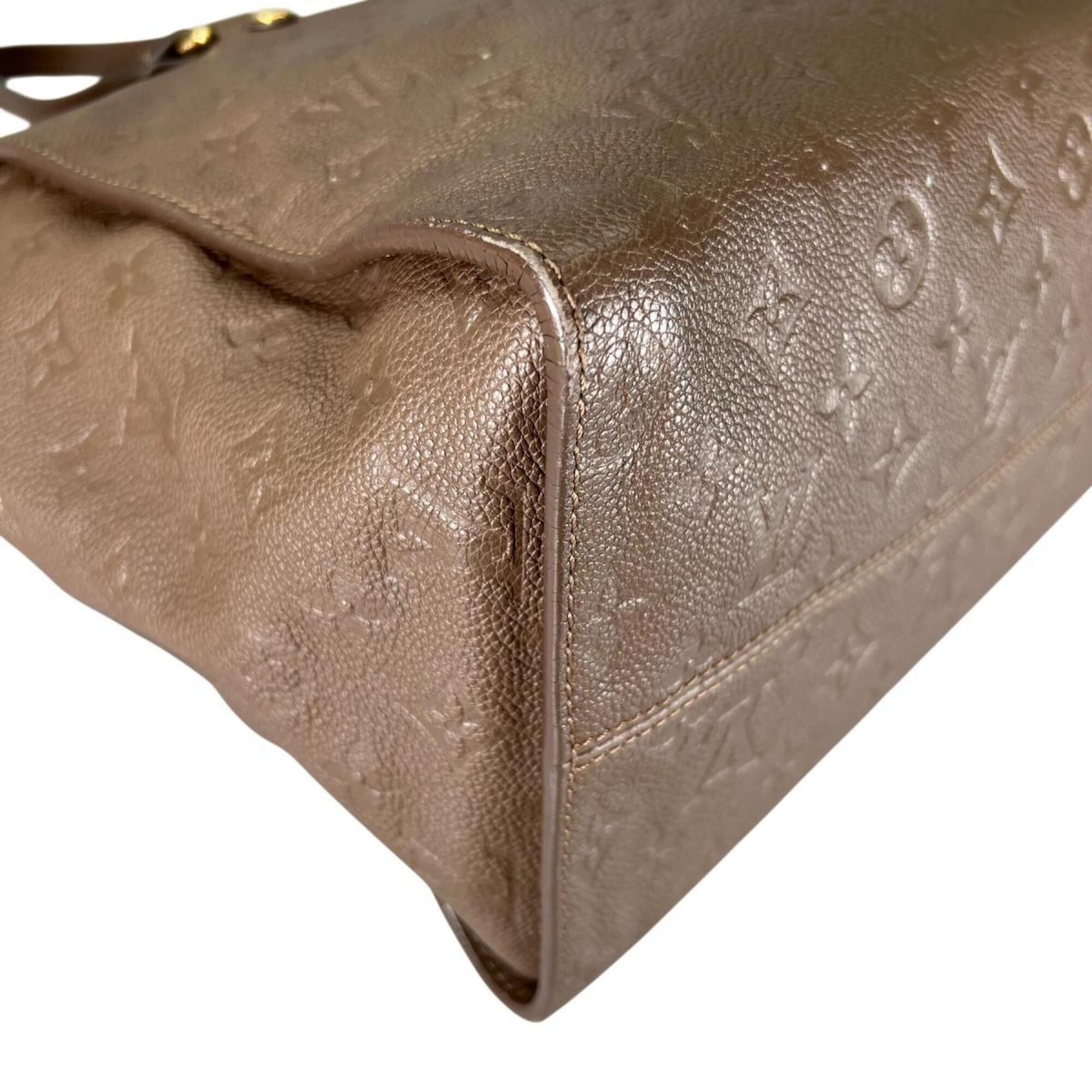 Louis Vuitton Louis Vuitton Lumineuse PM Tote Bag, Monogram Empreinte, M93409, Brown Size ONE SIZE - 10 Thumbnail