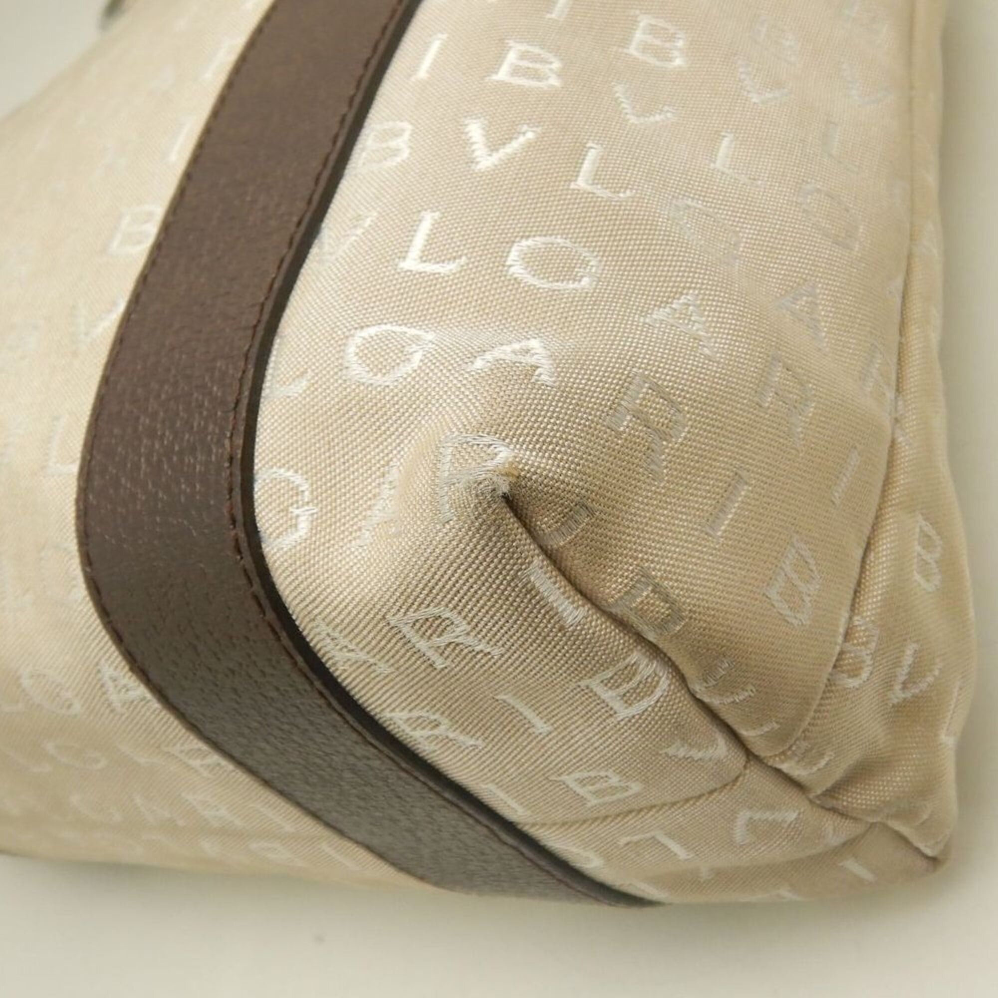 Bvlgari BVLGARI Logomania 22279 Tote Bag, Canvas x Leather, Beige/Brown, Women's, Item No. 253870 Size ONE SIZE - 13 Thumbnail