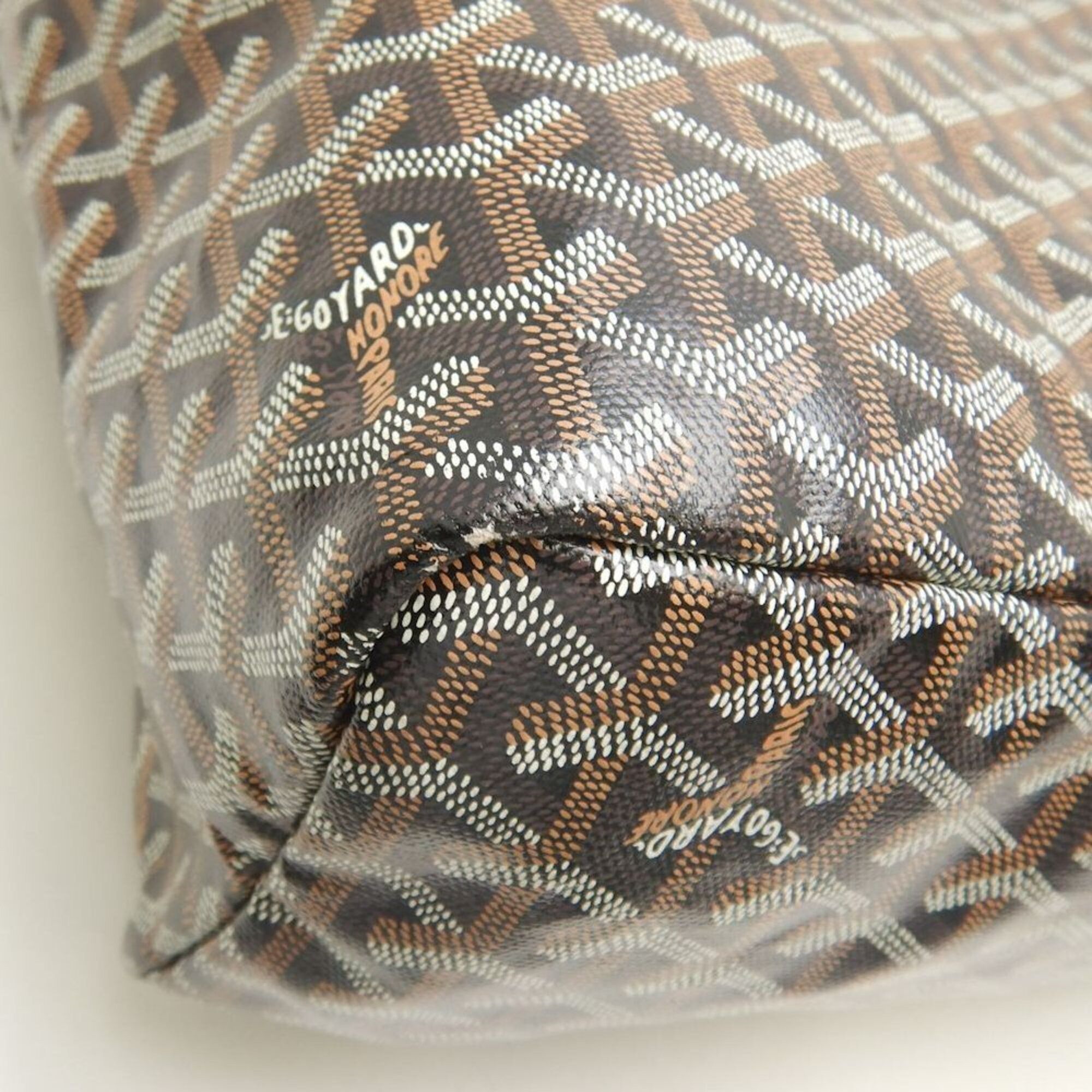 Goyard GOYARD Saint Louis PM STLOUIPMLTY01CL03P Tote Bag, Goyardine Canvas, Black/Tan, Women's, 253873 Size ONE SIZE - 13 Thumbnail
