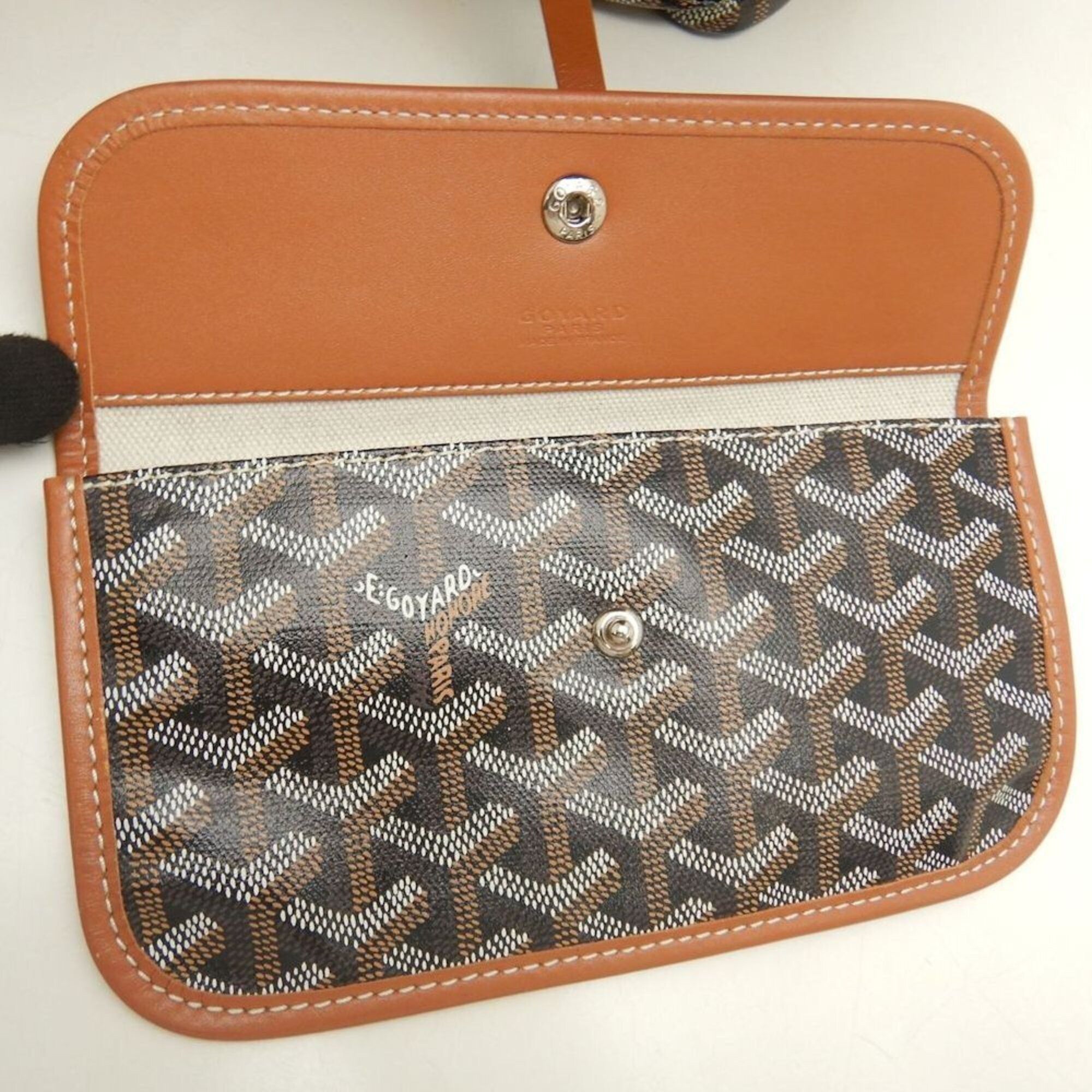 Goyard GOYARD Saint Louis PM STLOUIPMLTY01CL03P Tote Bag, Goyardine Canvas, Black/Tan, Women's, 253873 Size ONE SIZE - 21 Thumbnail