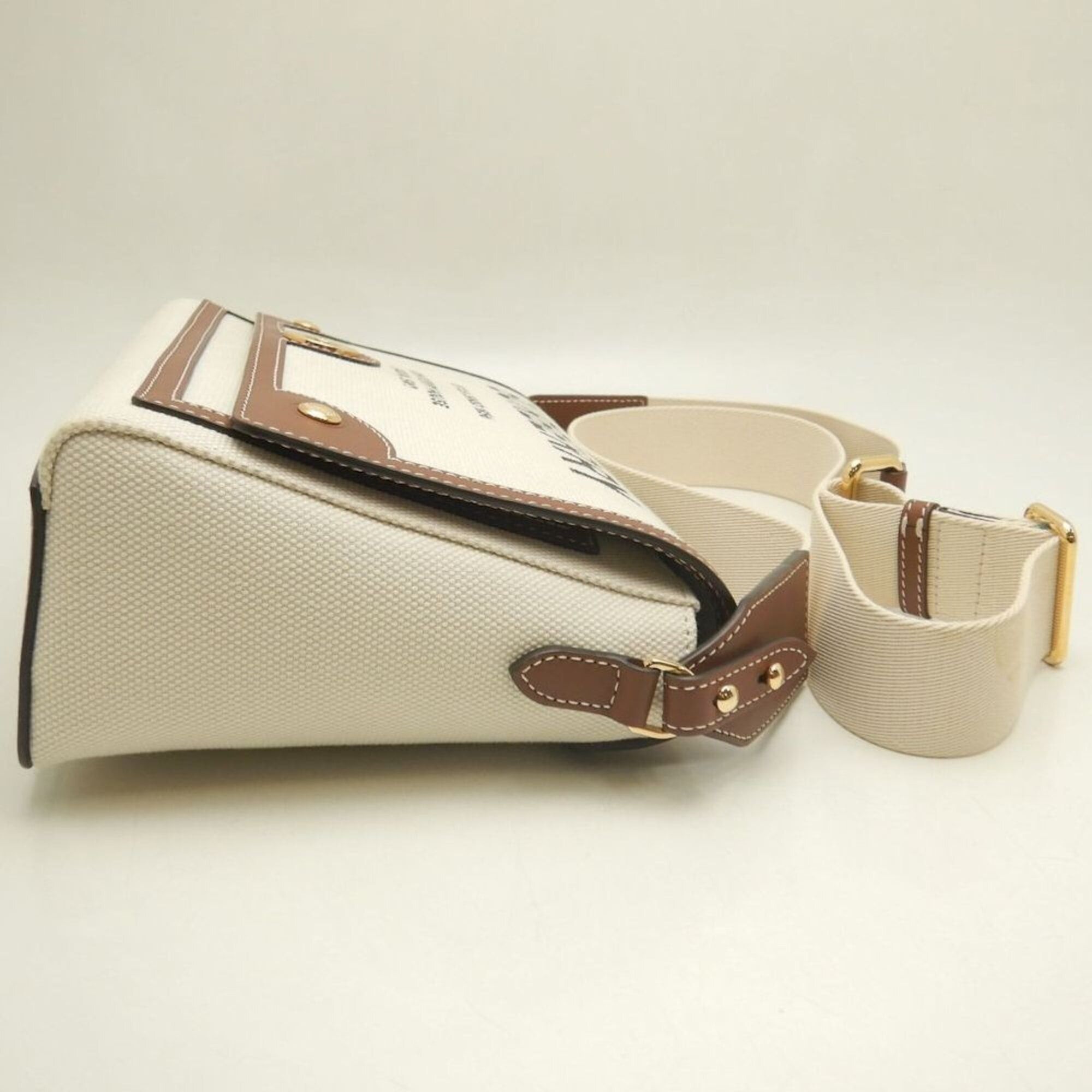 Burberry BURBERRY Horseferry Print Shoulder Bag 80302491 Canvas x Leather Natural Tan Women's 253842 Size ONE SIZE - 7 Thumbnail