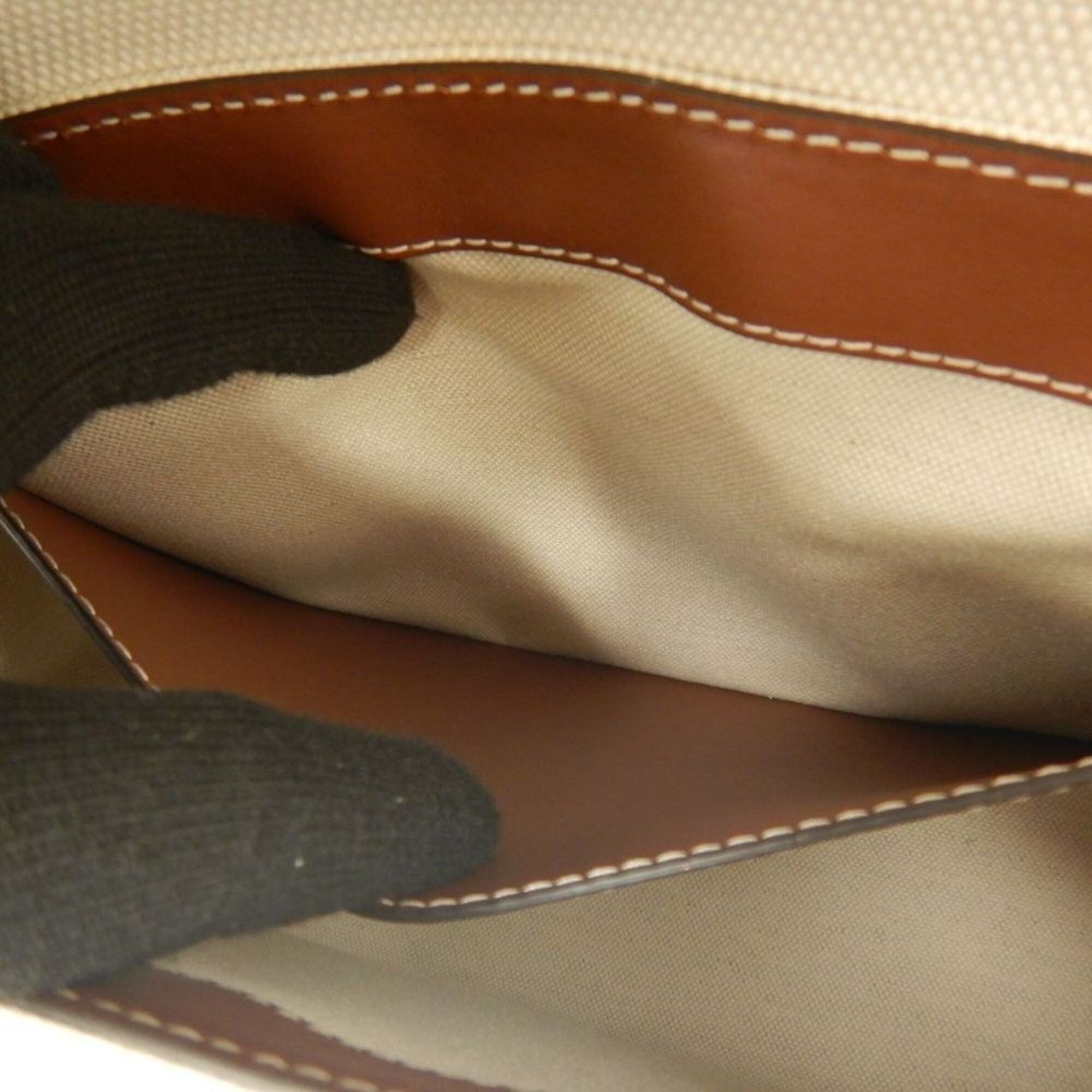 Burberry BURBERRY Horseferry Print Shoulder Bag 80302491 Canvas x Leather Natural Tan Women's 253842 Size ONE SIZE - 17 Thumbnail