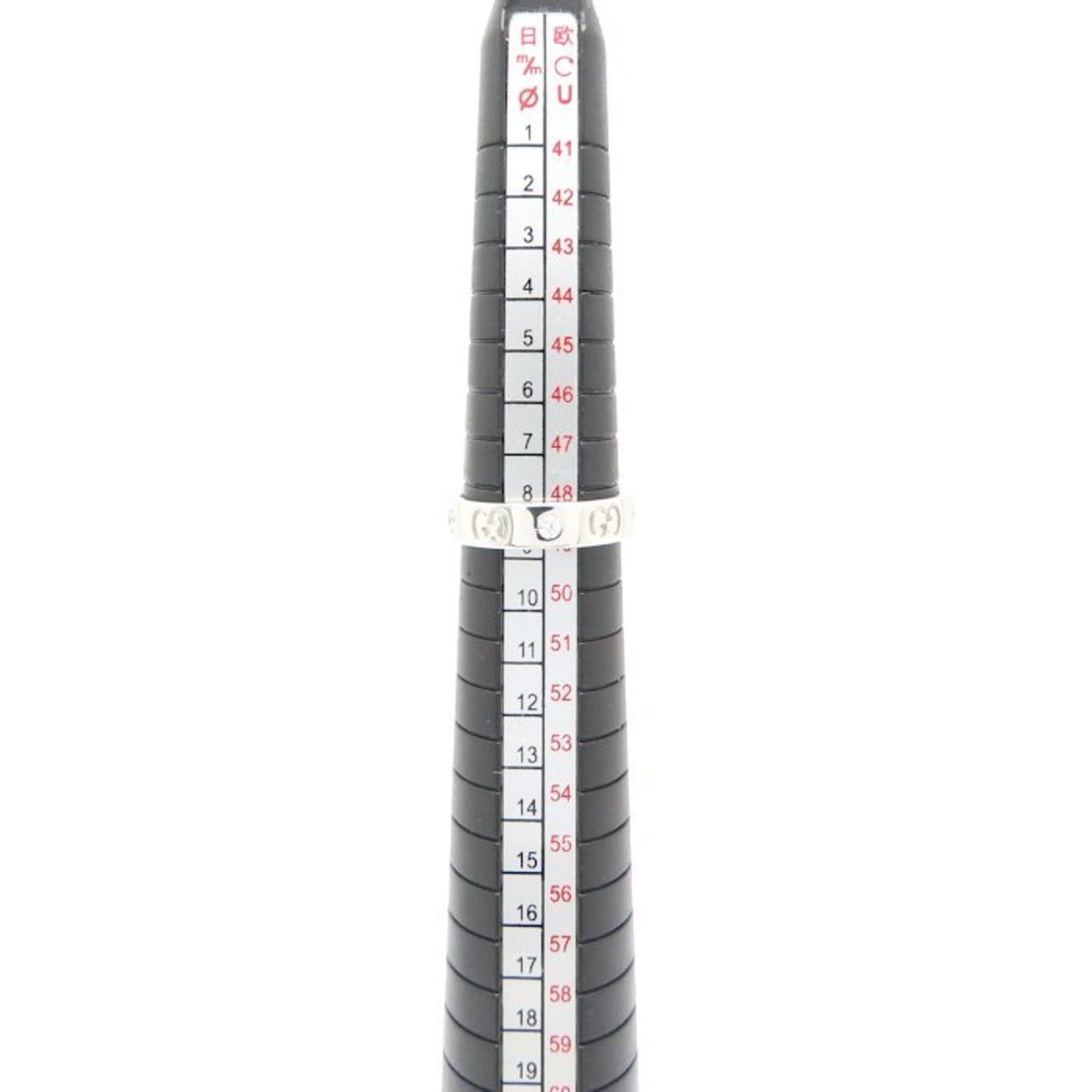 Gucci GUCCI Icon Ring, 5-Diamond Size #9, 18K White Gold, Women's, Item Number 295547 Size ONE SIZE - 3 Thumbnail