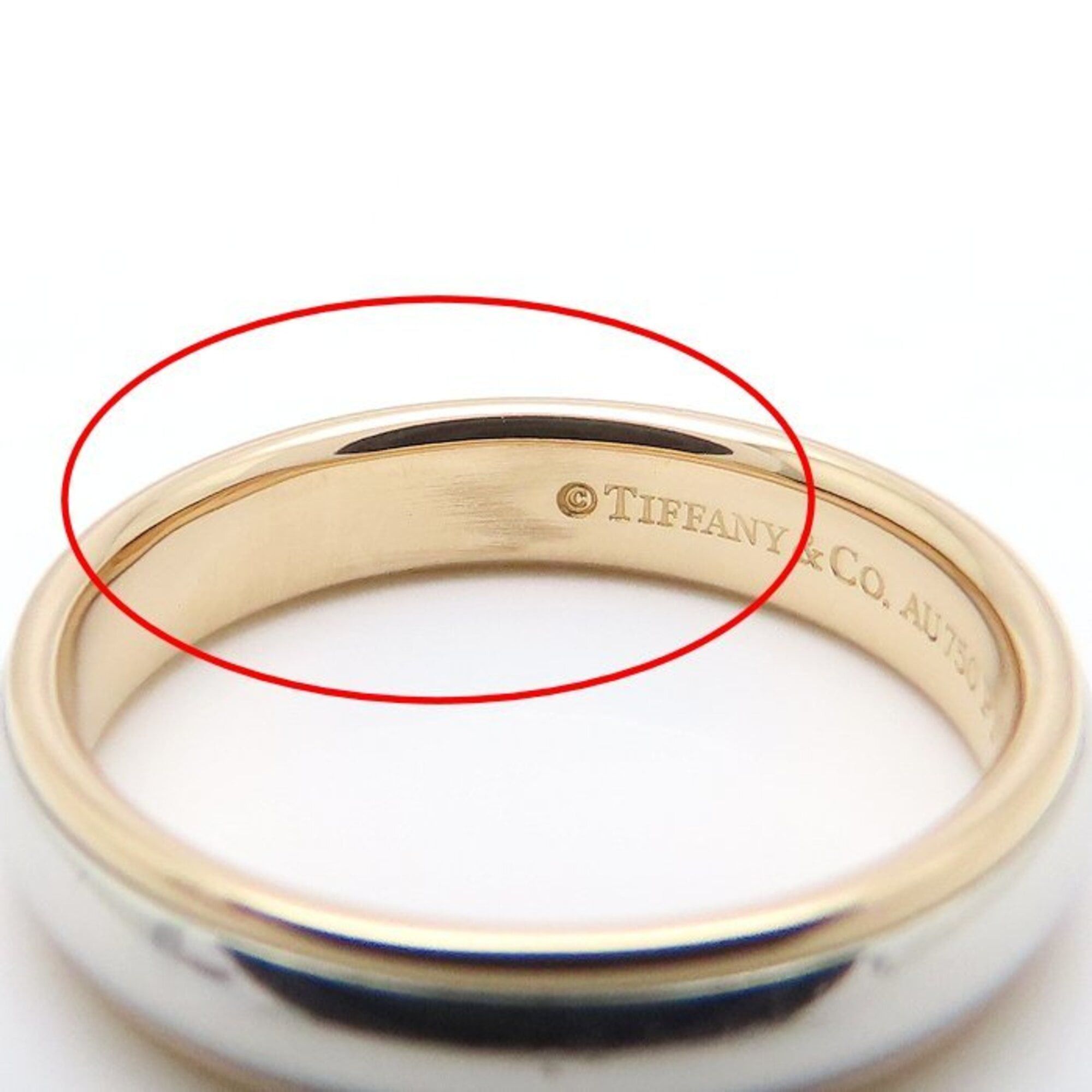 Tiffany & Co. TIFFANY&Co. Tiffany Milgrain Ring, 18KPG x Pt950, Women's, 295541 Size ONE SIZE - 9 Thumbnail