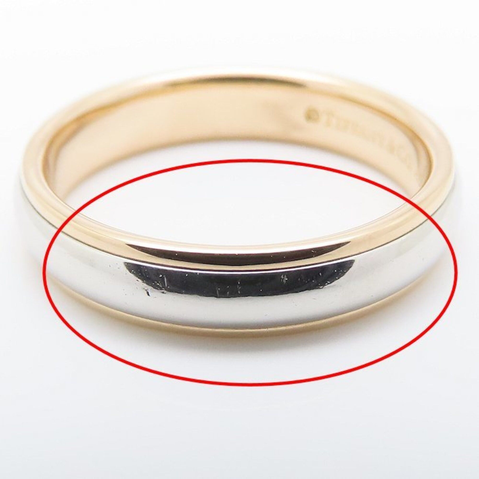 Tiffany & Co. TIFFANY&Co. Tiffany Milgrain Ring, 18KPG x Pt950, Women's, 295541 Size ONE SIZE - 8 Thumbnail