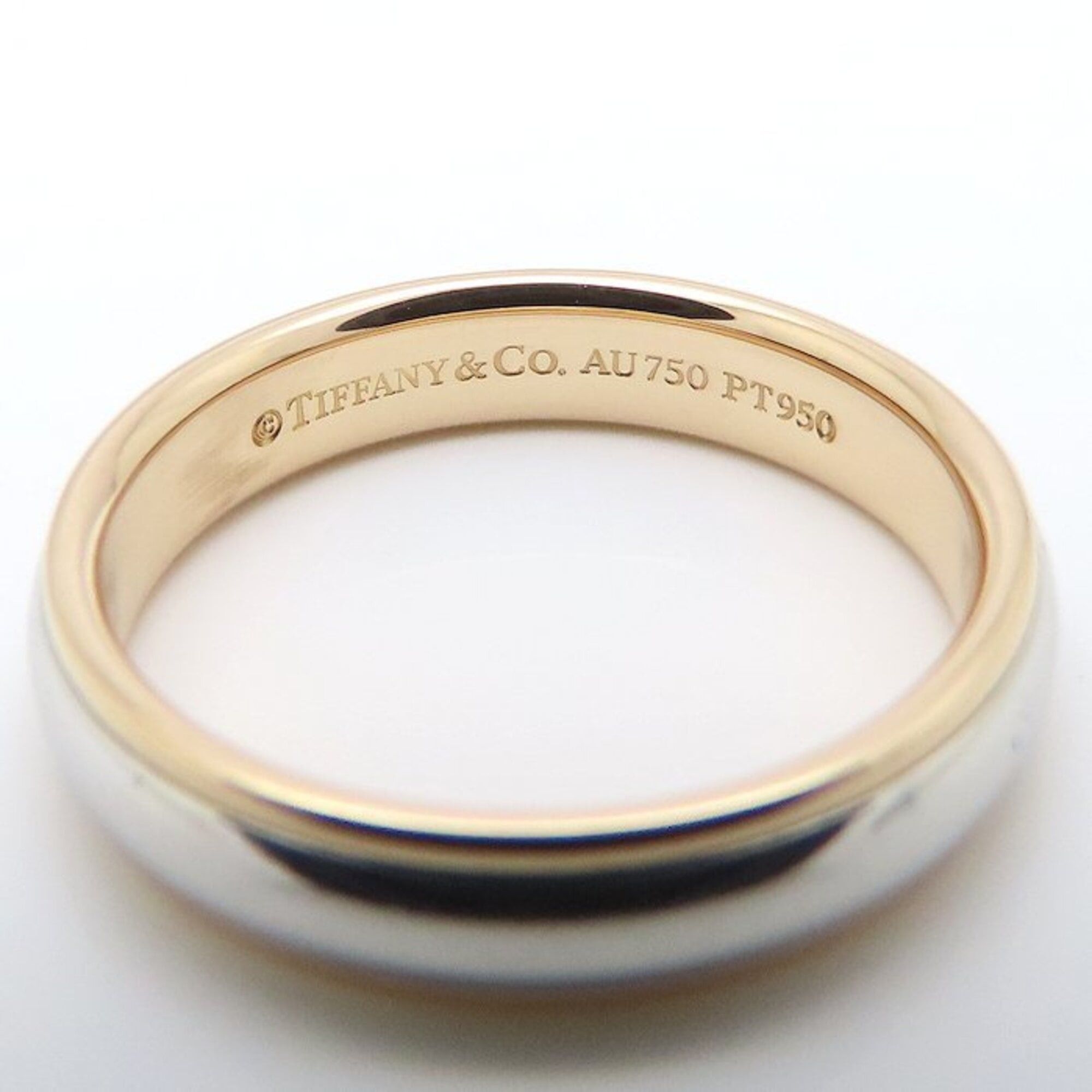 Tiffany & Co. TIFFANY&Co. Tiffany Milgrain Ring, 18KPG x Pt950, Women's, 295541 Size ONE SIZE - 6 Thumbnail