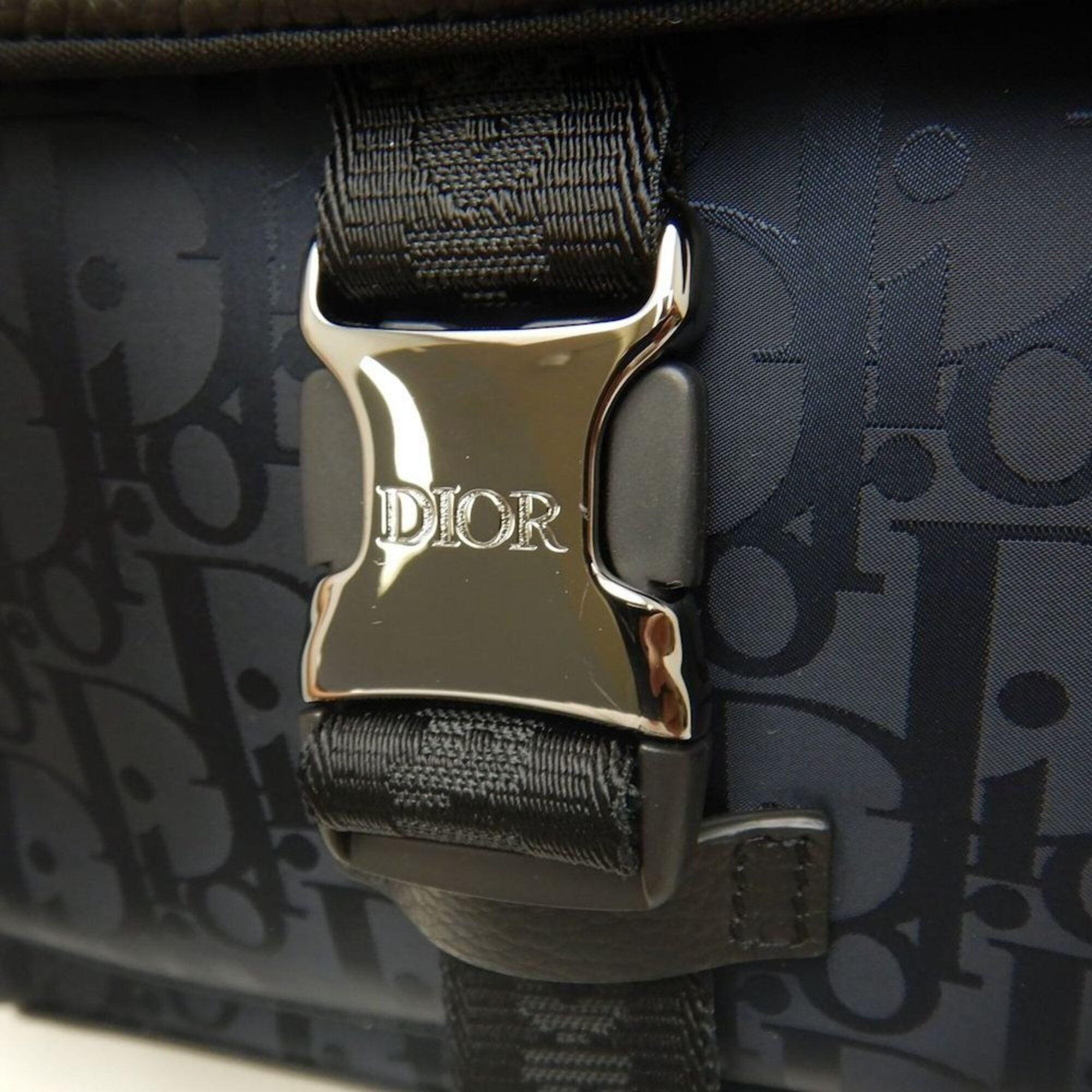 Dior Christian Dior Dior Oblique Explorer 2-Way Tote Bag, Nylon, Navy, Women's, 253828 Size ONE SIZE - 10 Thumbnail
