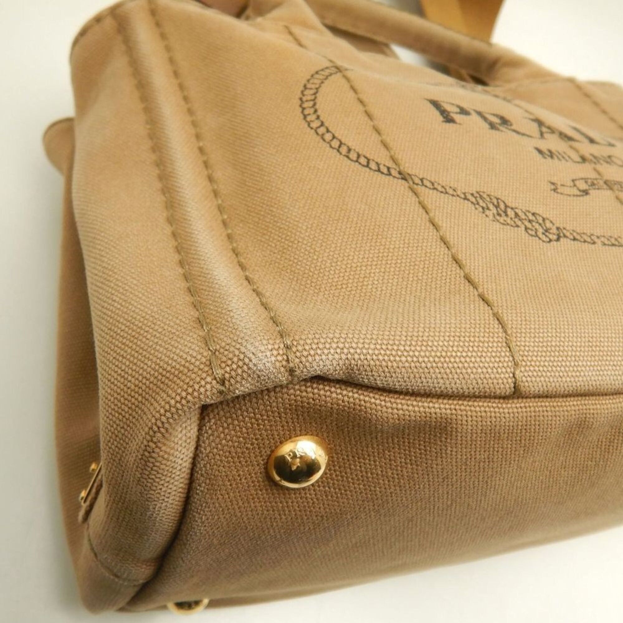 Prada PRADA Canapa PM 1BG439 Tote Bag, Canvas, TABACCO, Women's, 253851 Size ONE SIZE - 14 Thumbnail