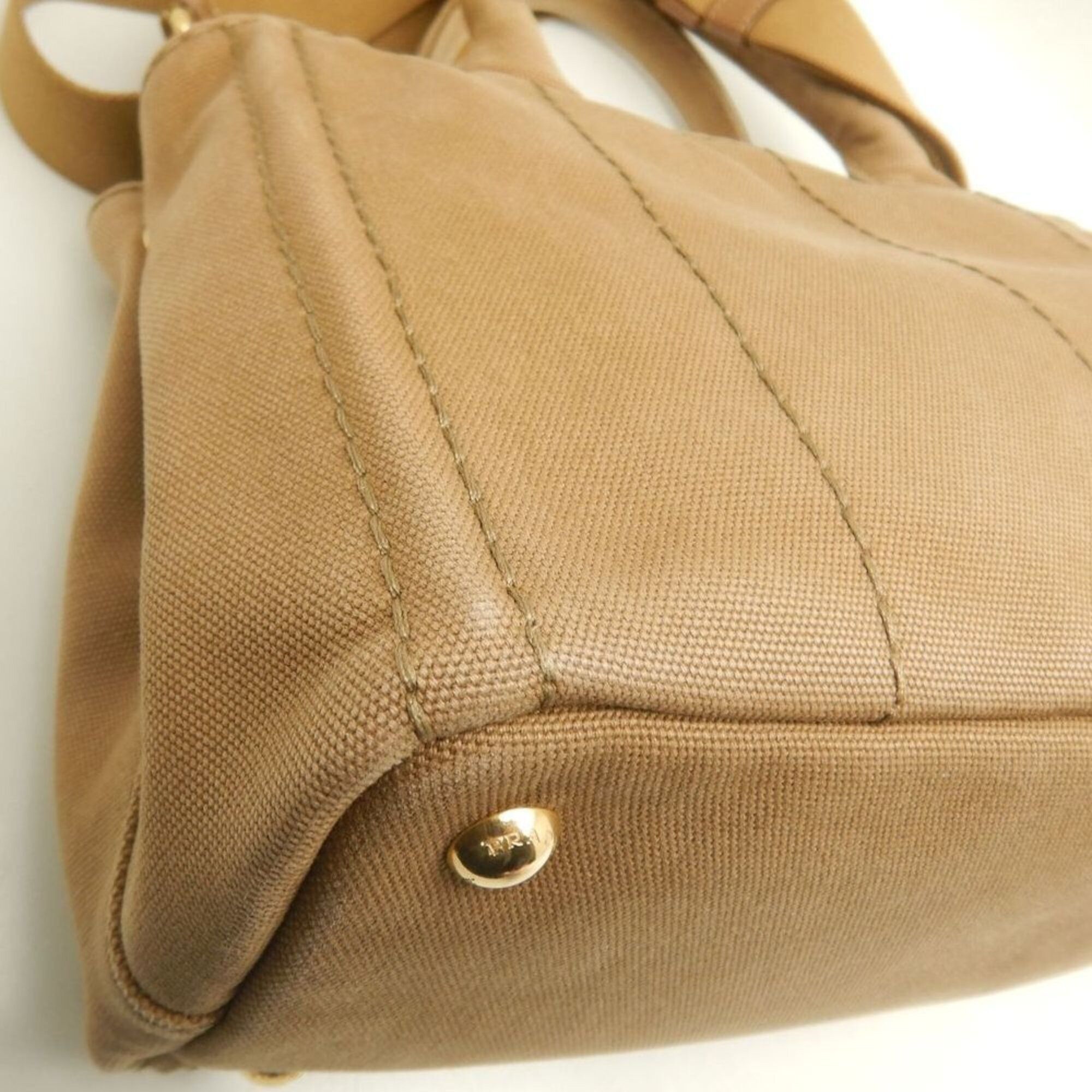 Prada PRADA Canapa PM 1BG439 Tote Bag, Canvas, TABACCO, Women's, 253851 Size ONE SIZE - 16 Thumbnail