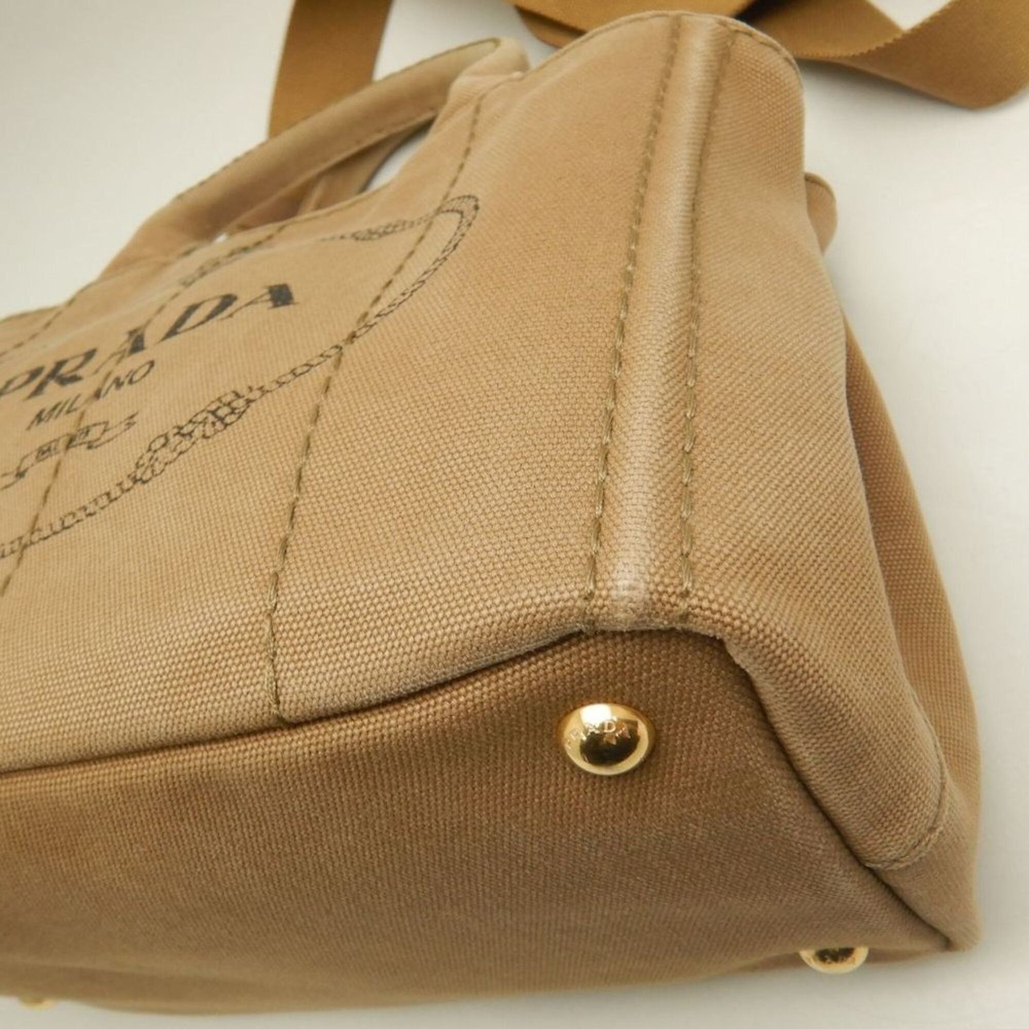 Prada PRADA Canapa PM 1BG439 Tote Bag, Canvas, TABACCO, Women's, 253851 Size ONE SIZE - 15 Thumbnail