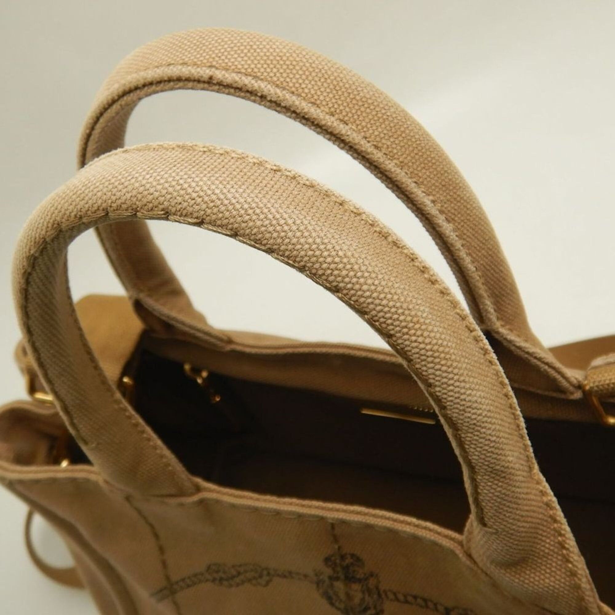 Prada PRADA Canapa PM 1BG439 Tote Bag, Canvas, TABACCO, Women's, 253851 Size ONE SIZE - 9 Thumbnail