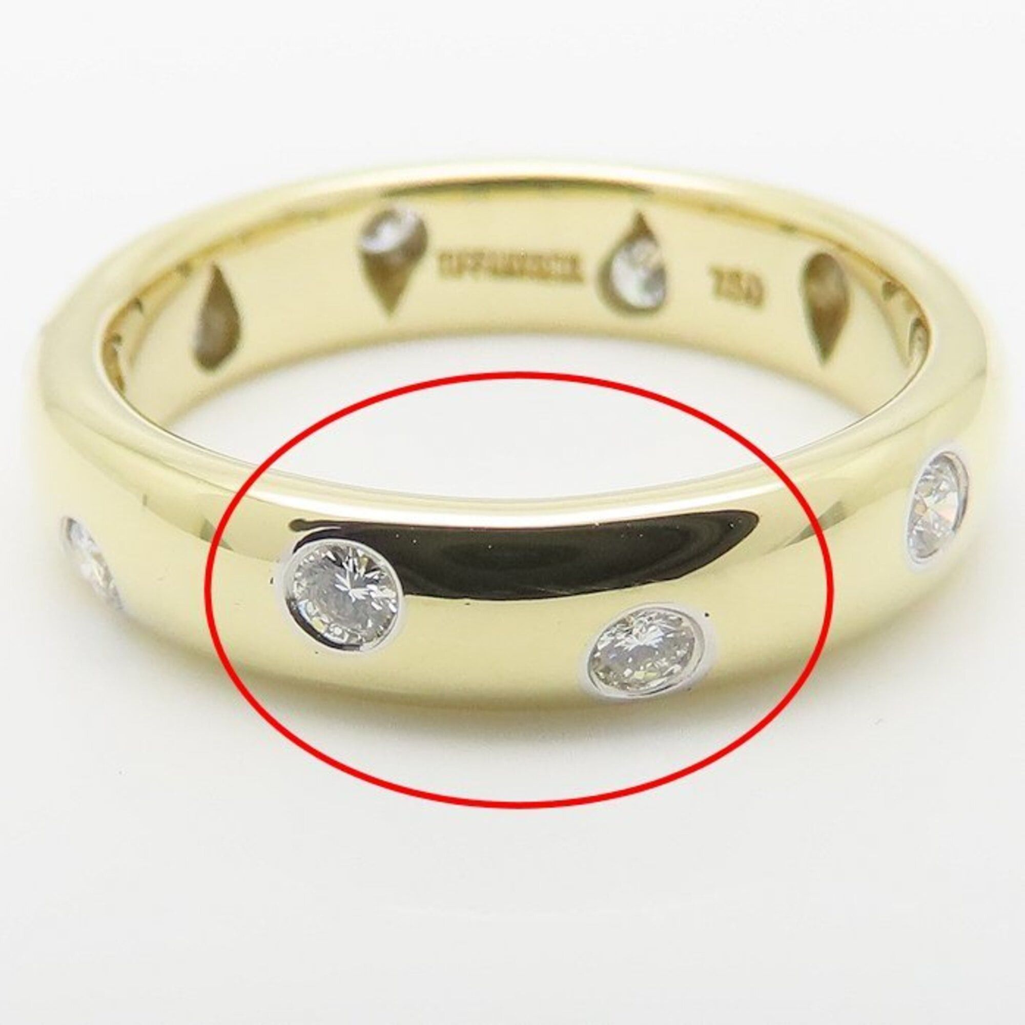 Tiffany & Co. TIFFANY&Co. Tiffany Dots Ring, Diamond 18K Yellow Gold x Platinum 950, Women's, Item Number 295544 Size ONE SIZE - 7 Thumbnail