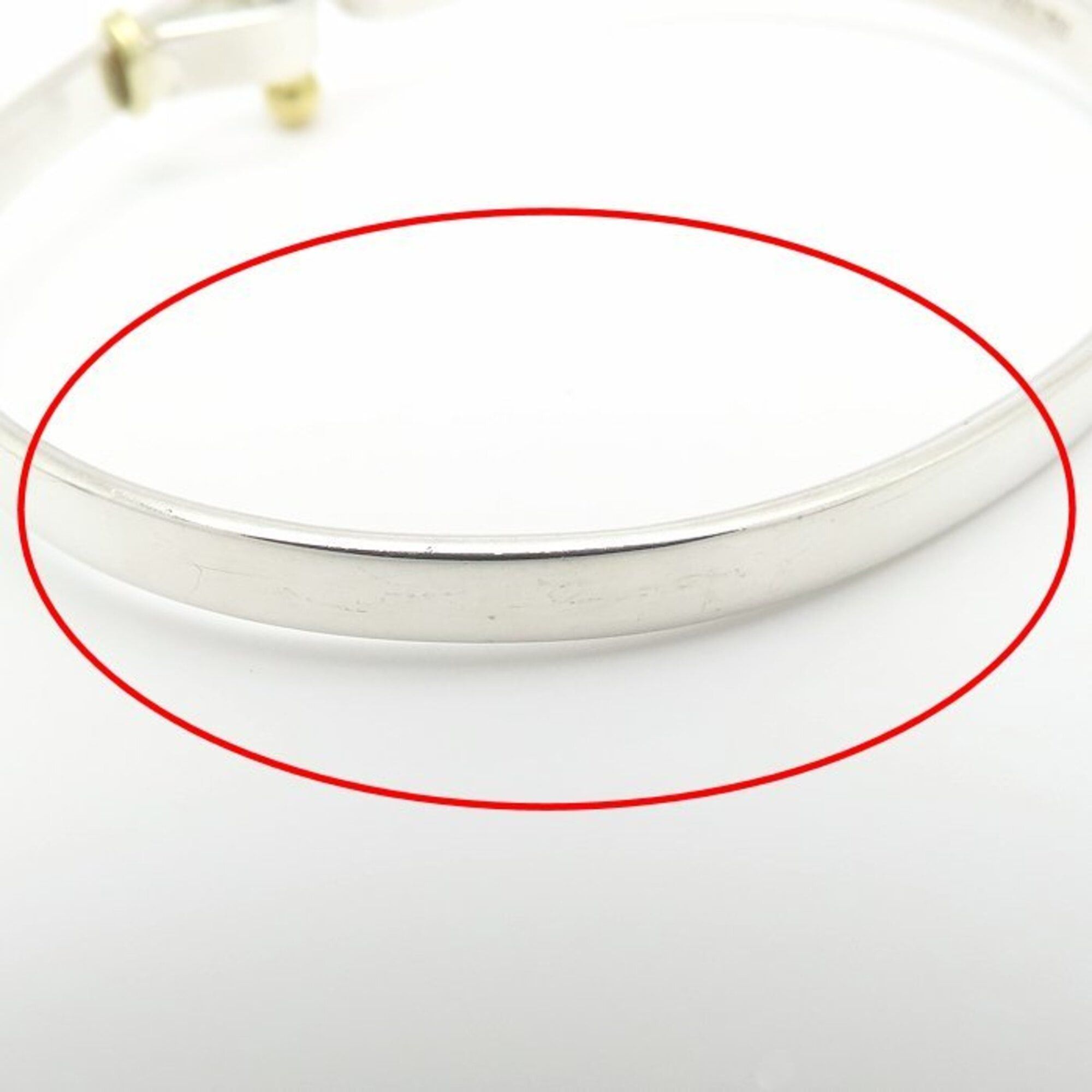 Tiffany & Co. TIFFANY&Co. Tiffany Hook & Eye Bangle SV925 x 18K Yellow Gold Women's 295559 Size ONE SIZE - 9 Thumbnail