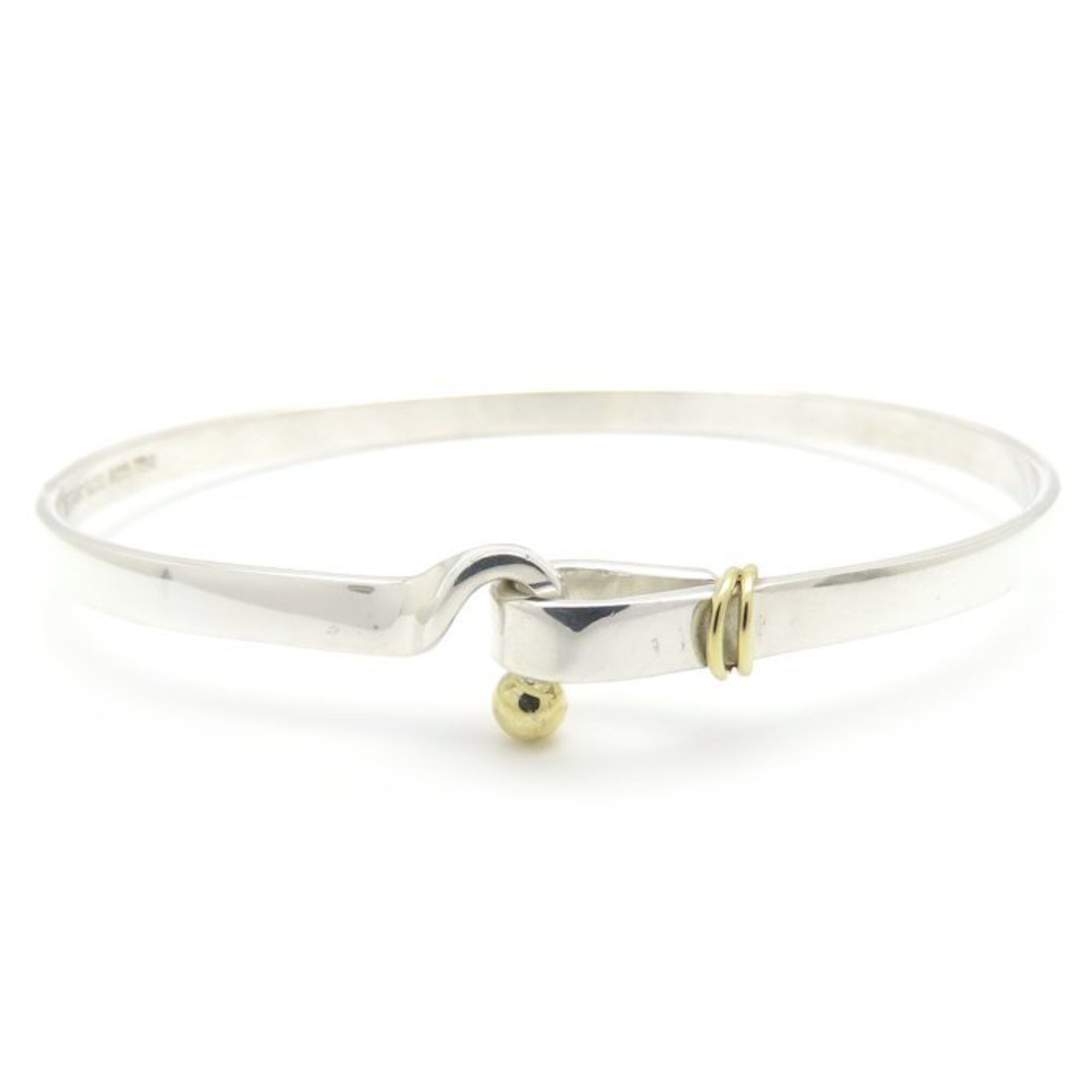 Tiffany & Co. TIFFANY&Co. Tiffany Hook & Eye Bangle SV925 x 18K Yellow Gold Women's 295559 Size ONE SIZE - 2 Thumbnail