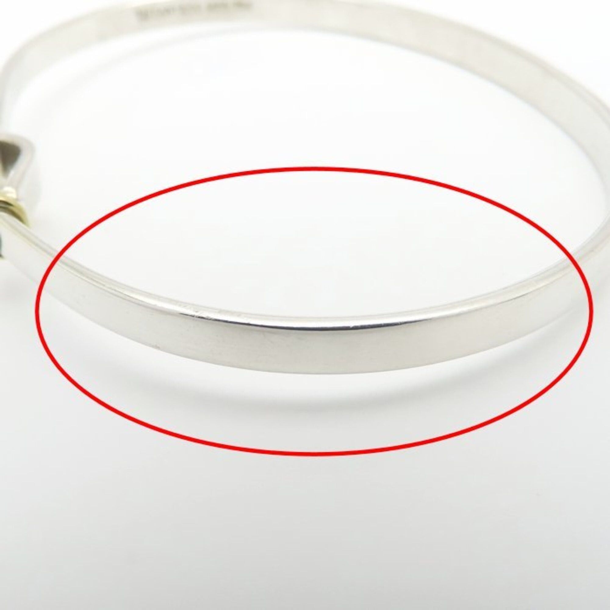 Tiffany & Co. TIFFANY&Co. Tiffany Hook & Eye Bangle SV925 x 18K Yellow Gold Women's 295559 Size ONE SIZE - 8 Thumbnail