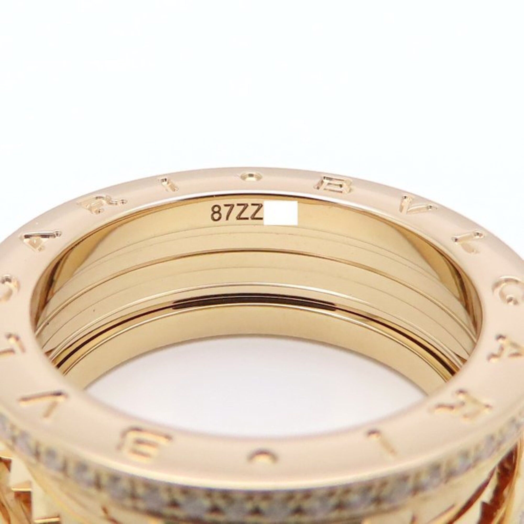 Bvlgari BVLGARI B.zero1 Rock Ring, 2-band, Diamond, Size #57, 360246, 18K Pink Gold, Women's, 360246 295534 Size ONE SIZE - 8 Thumbnail