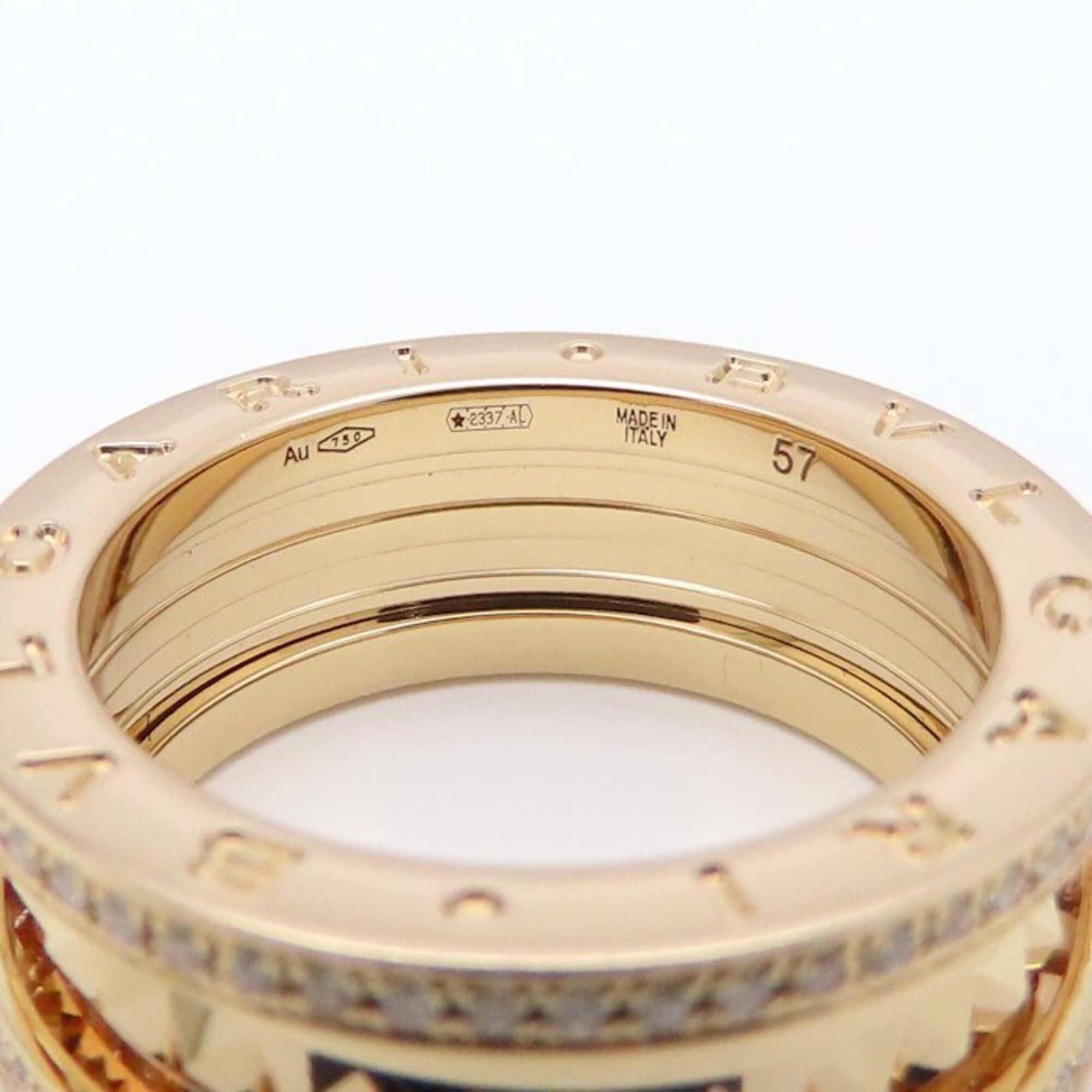 Bvlgari BVLGARI B.zero1 Rock Ring, 2-band, Diamond, Size #57, 360246, 18K Pink Gold, Women's, 360246 295534 Size ONE SIZE - 7 Thumbnail
