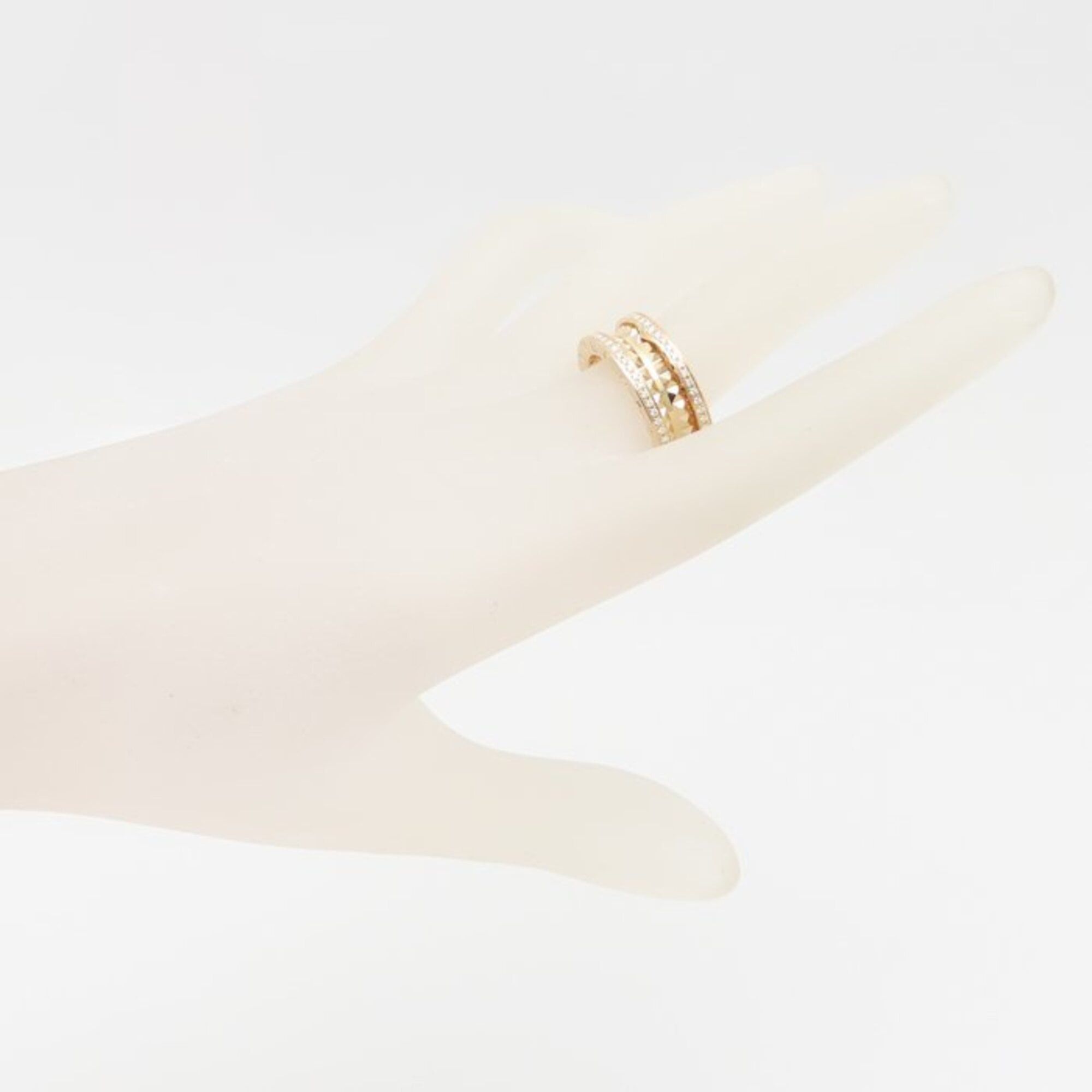 Bvlgari BVLGARI B.zero1 Rock Ring, 2-band, Diamond, Size #57, 360246, 18K Pink Gold, Women's, 360246 295534 Size ONE SIZE - 9 Thumbnail