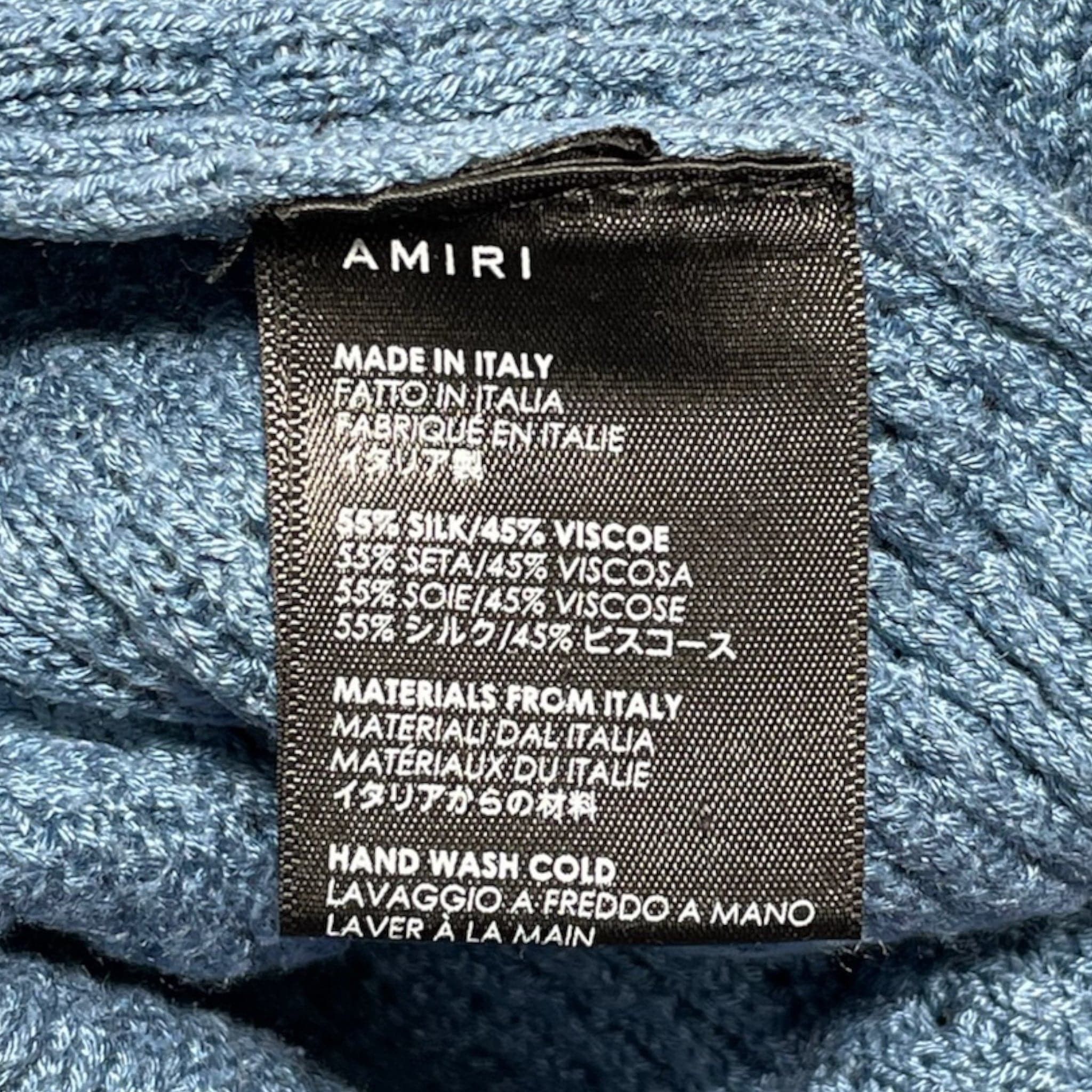 Amiri Amiri Crochet Basketball Shorts Light Blue Size US 33 - 5 Thumbnail