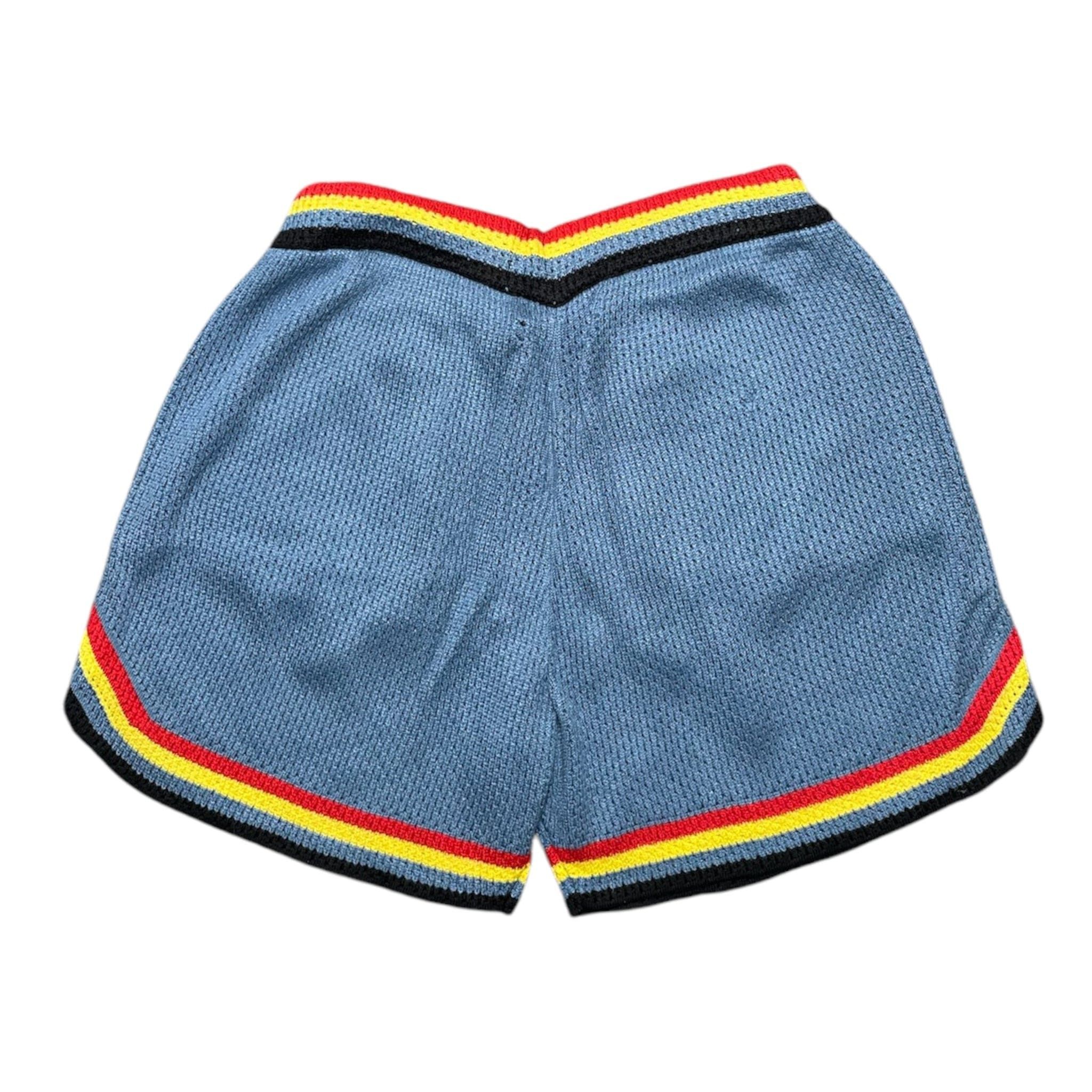 Amiri Amiri Crochet Basketball Shorts Light Blue Size US 33 - 2 Thumbnail