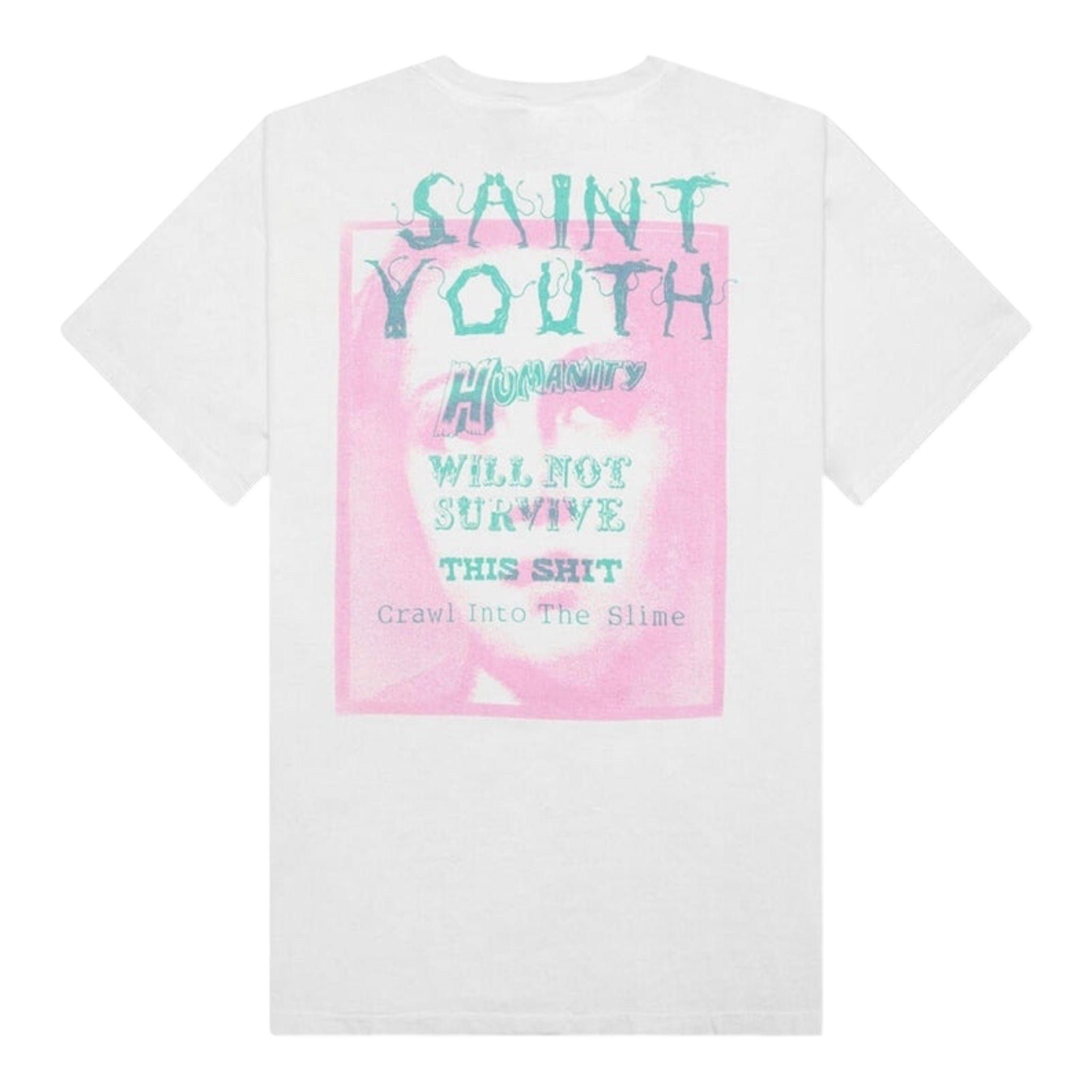 Saint Michael Humanity Short Sleeve Tee Shirt Cream Size US XL / EU 56 / 4 - 2 Thumbnail