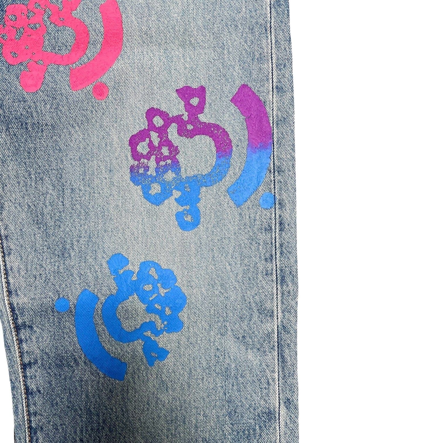 DENIM TEARS x Bstroy Cotton Wreath Jeans Light Wash Indigo Size US 34 / EU 50 - 3 Thumbnail