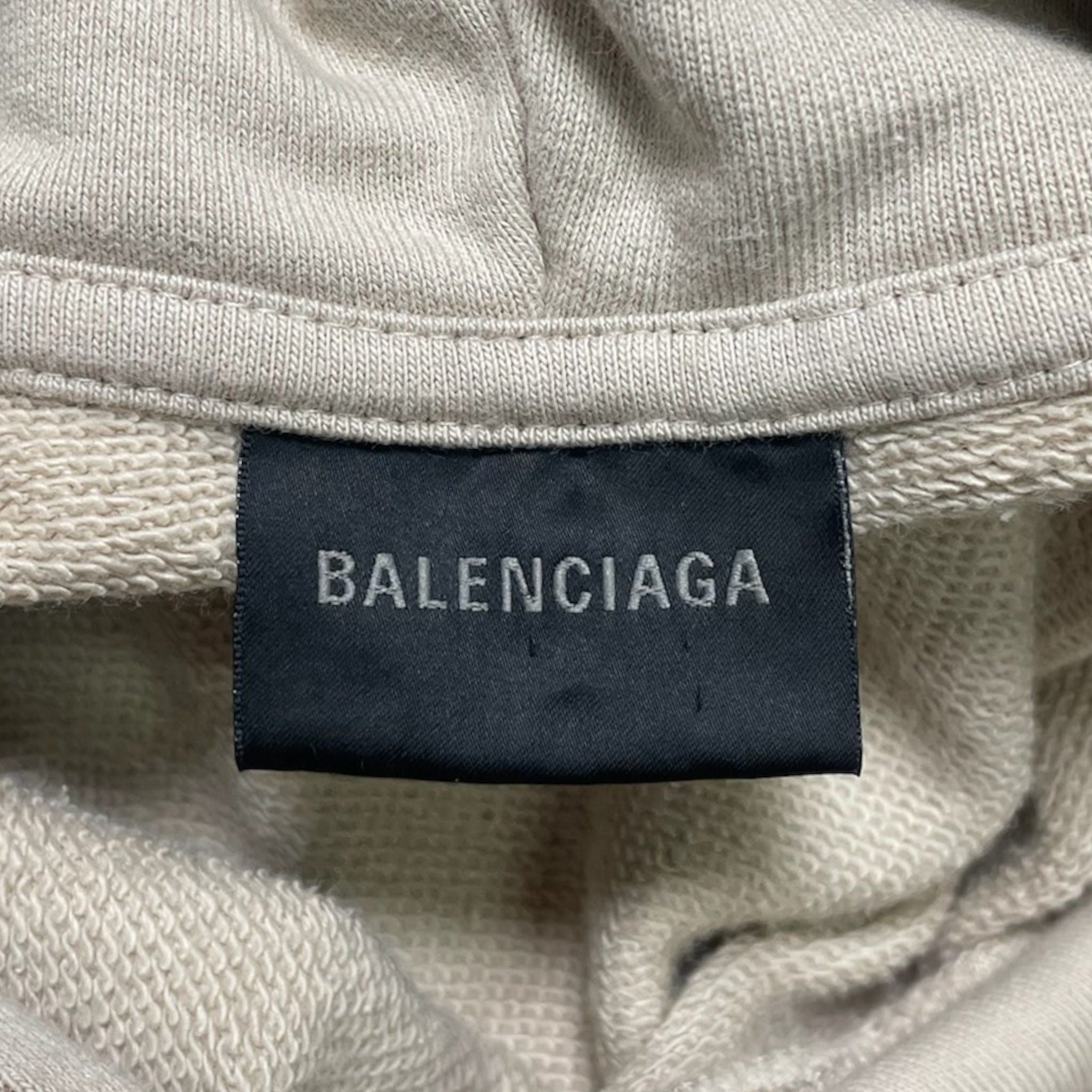 Balenciaga BB Paris Icon Embroidered Hooded Sweatshirt Beige Size US S / EU 44-46 / 1 - 4 Thumbnail