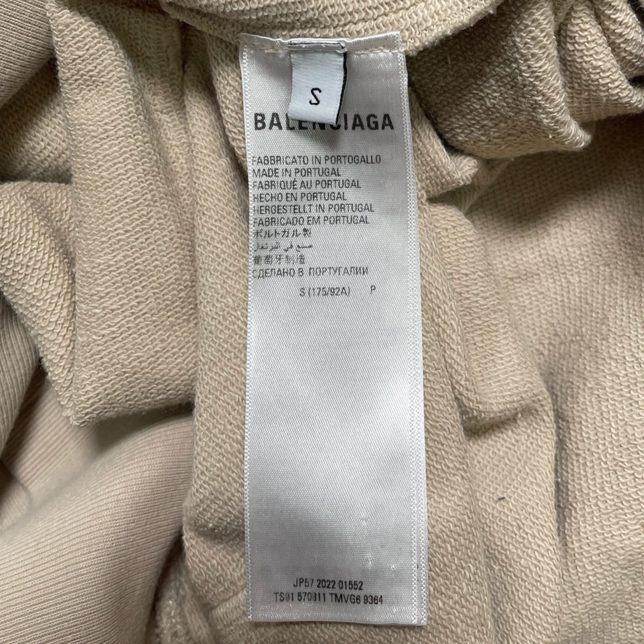 Balenciaga BB Paris Icon Embroidered Hooded Sweatshirt Beige Size US S / EU 44-46 / 1 - 5 Thumbnail