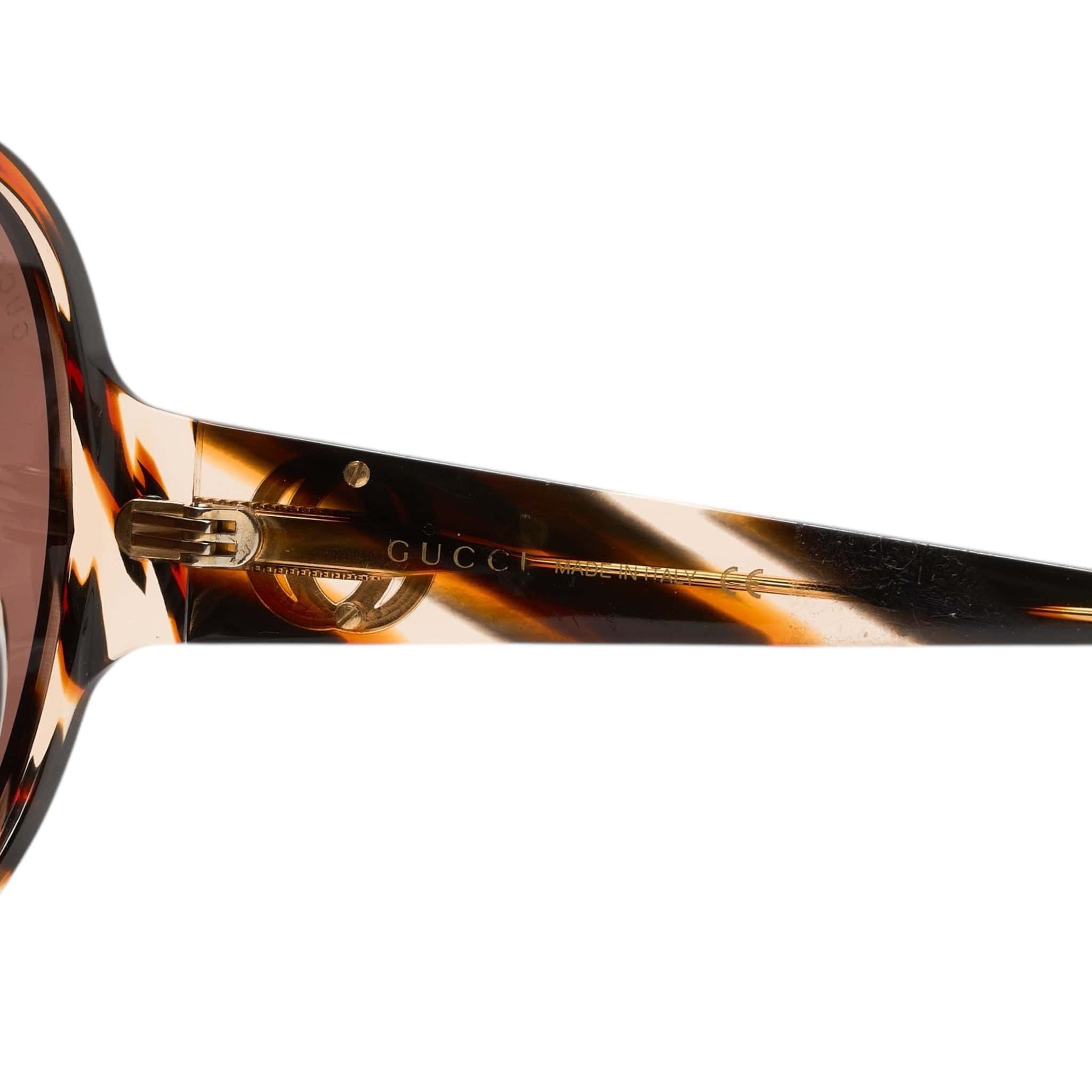 Gucci Circle Havana Sunglasses Brown Size ONE SIZE - 10 Thumbnail