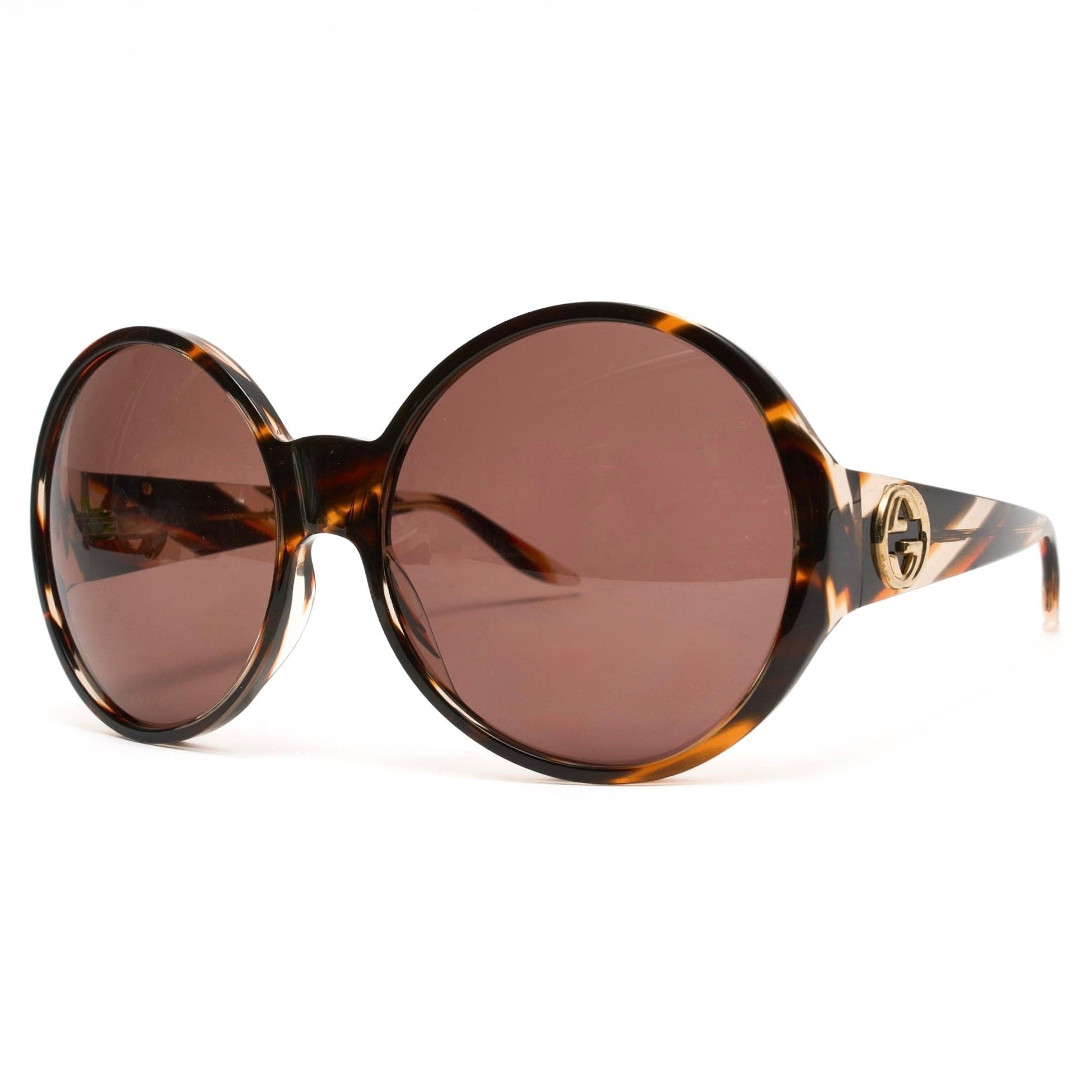 Gucci Circle Havana Sunglasses Brown Size ONE SIZE - 5 Thumbnail