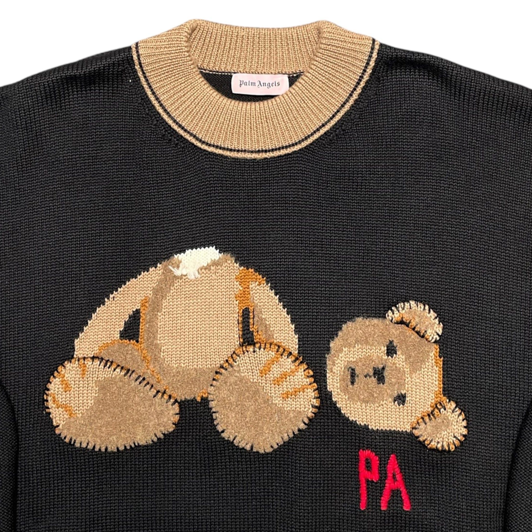 Palm Angels Teddy Bear Wool Sweater Black Size US S / EU 44-46 / 1 - 3 Thumbnail