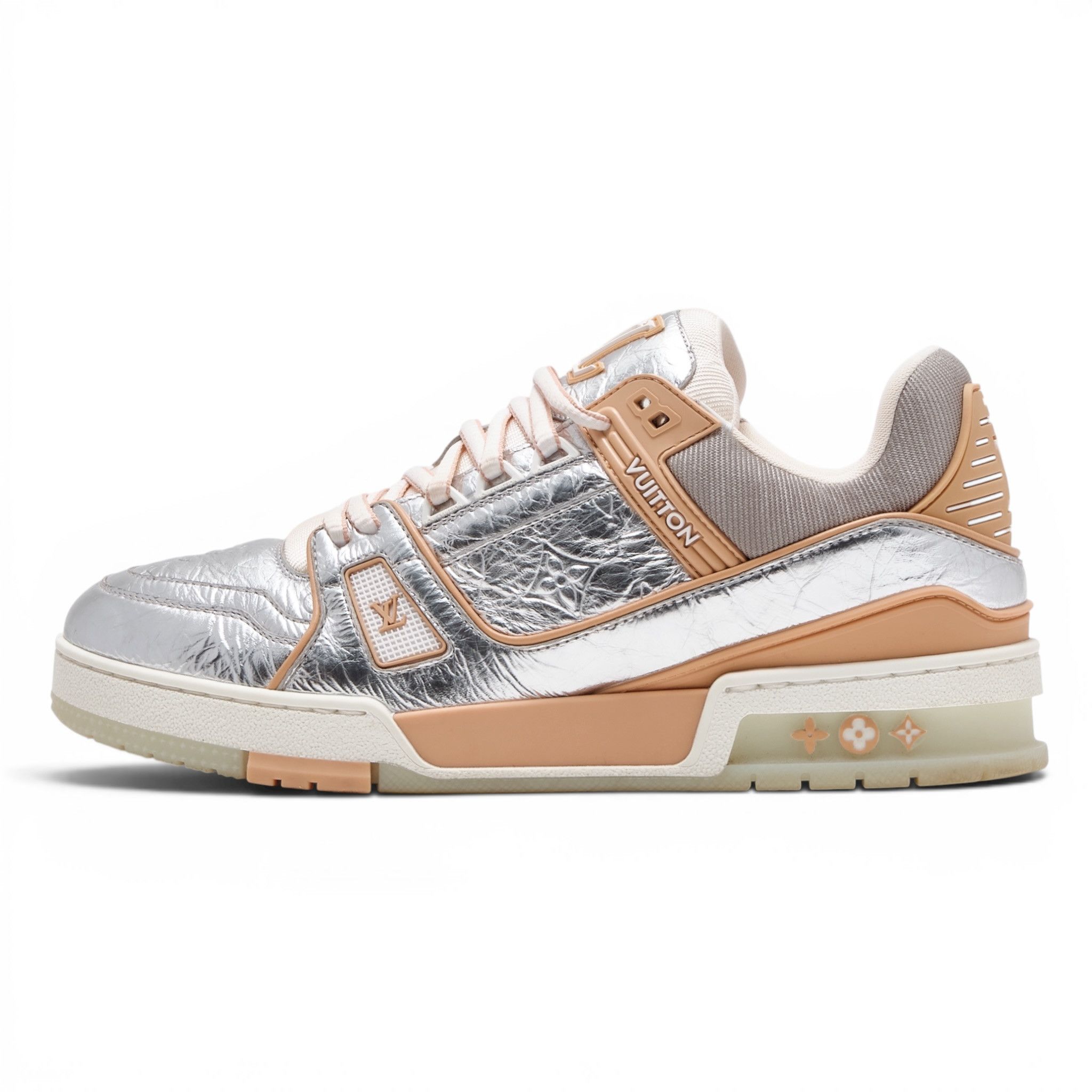 Louis Vuitton LV Trainer Low Metallic Beige Size US 7 / EU 40 - 2 Thumbnail