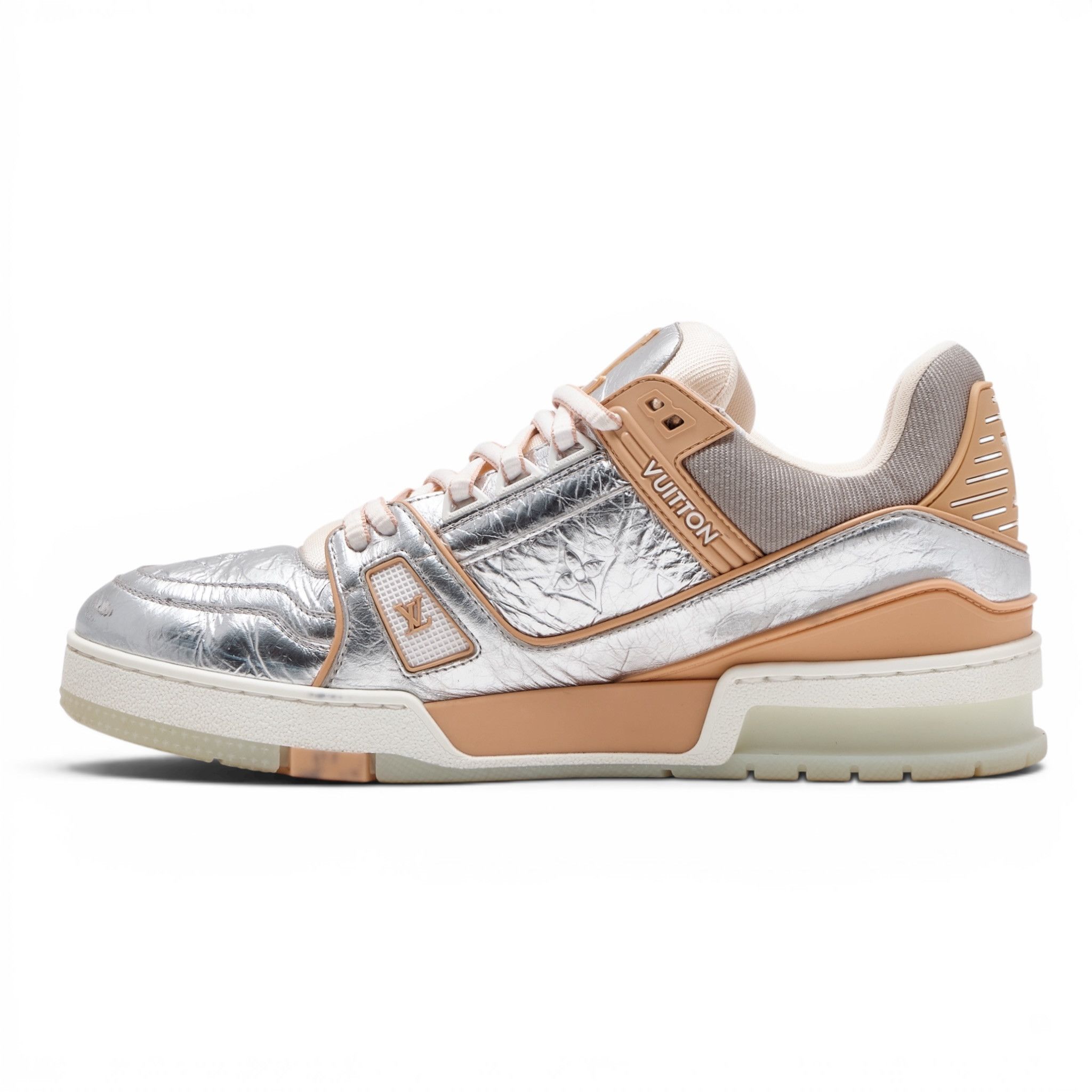 Louis Vuitton LV Trainer Low Metallic Beige Size US 7 / EU 40 - 3 Thumbnail