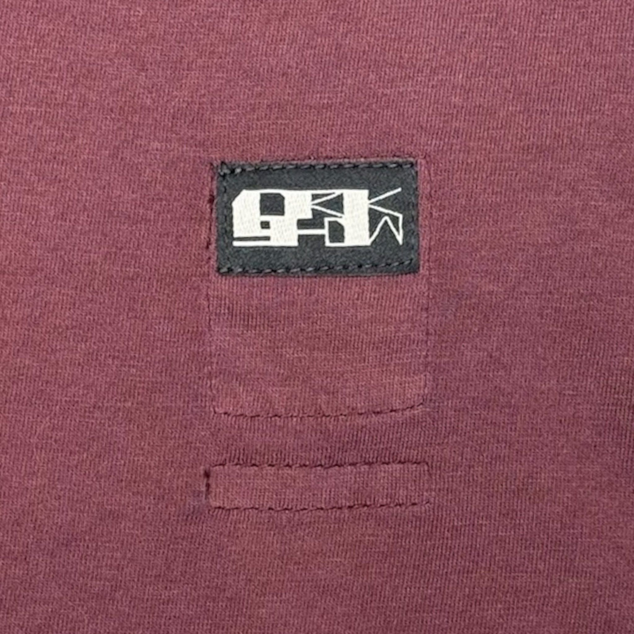 Rick Owens DRKSHDW Level Short Sleeve Tee Shirt Burgundy Size US XXL / EU 58 / 5 - 3 Thumbnail