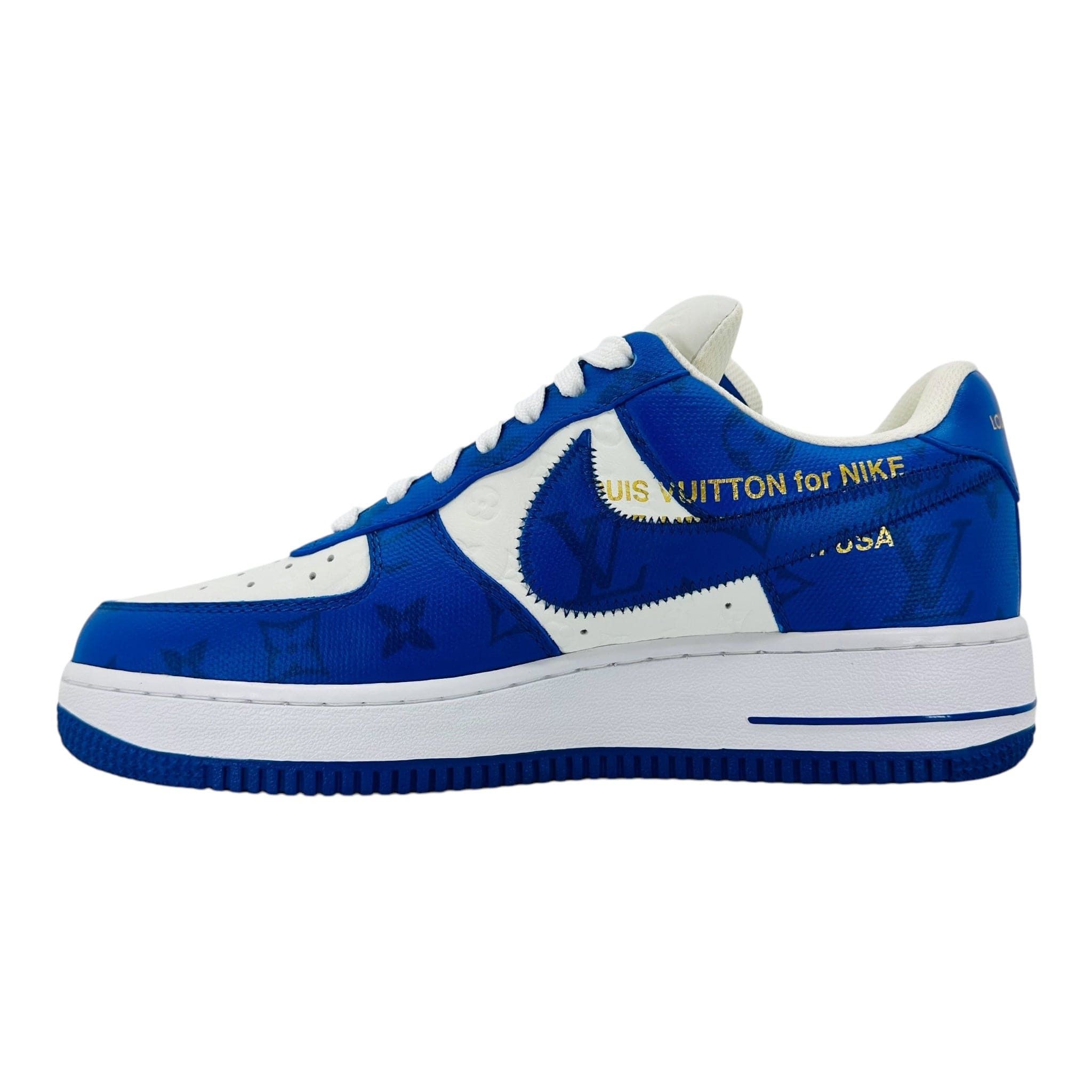 Louis Vuitton Nike Air Force 1 Low By Virgil Abloh White Royal Size US 6.5 / EU 39-40 - 3 Thumbnail