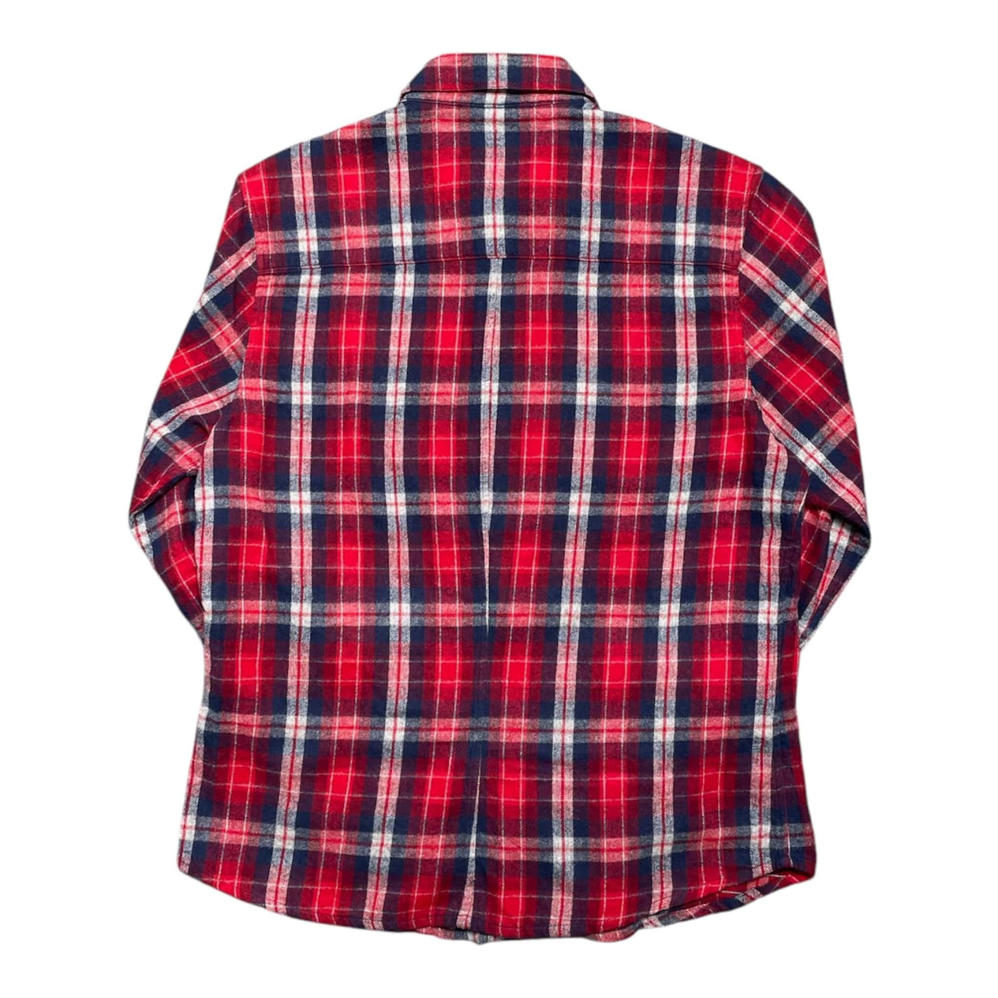 Chrome Hearts Button Up Flannel Shirt Red Blue (2 Cross Patch) Size US M / EU 48-50 / 2 - 2 Thumbnail