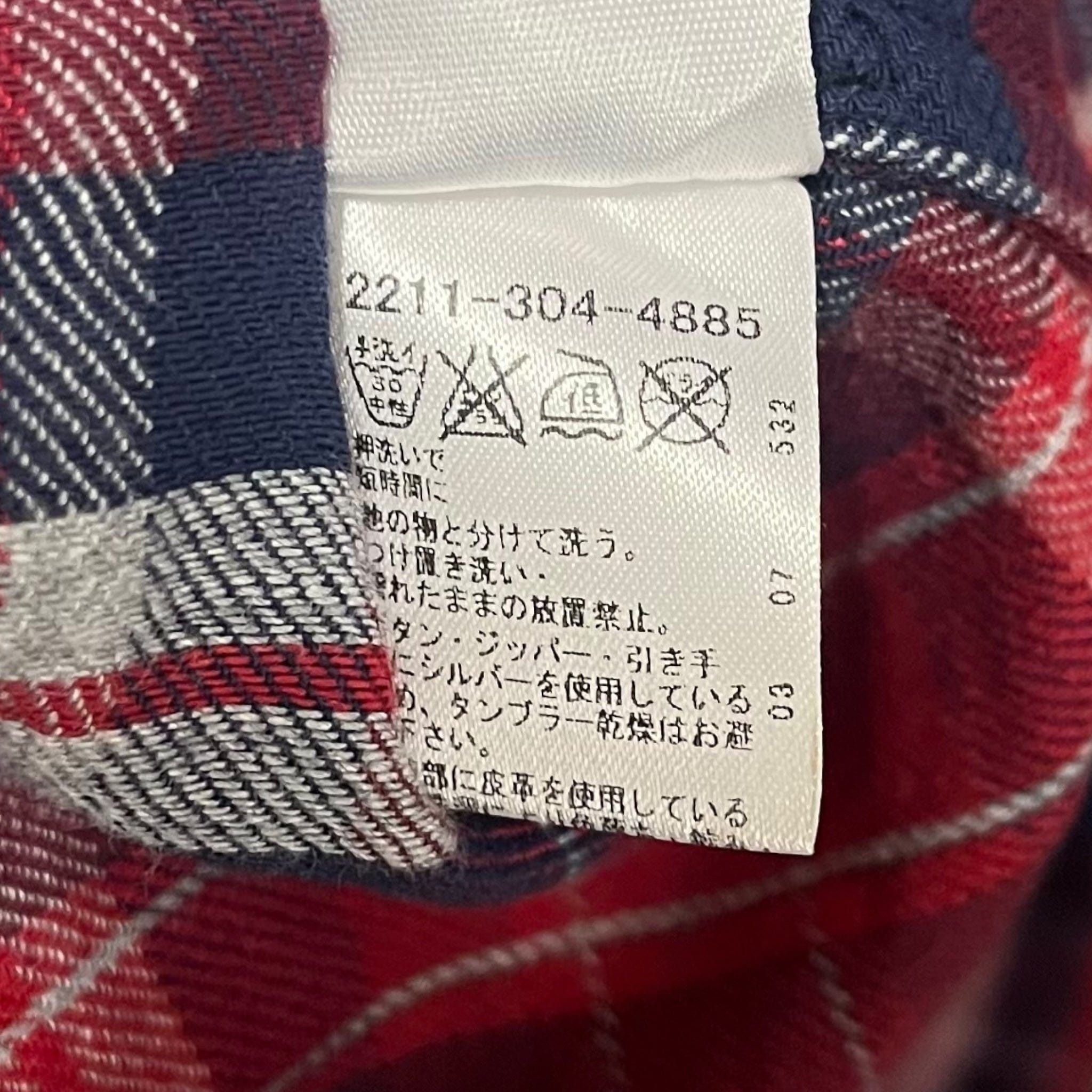 Chrome Hearts Button Up Flannel Shirt Red Blue (2 Cross Patch) Size US M / EU 48-50 / 2 - 7 Thumbnail