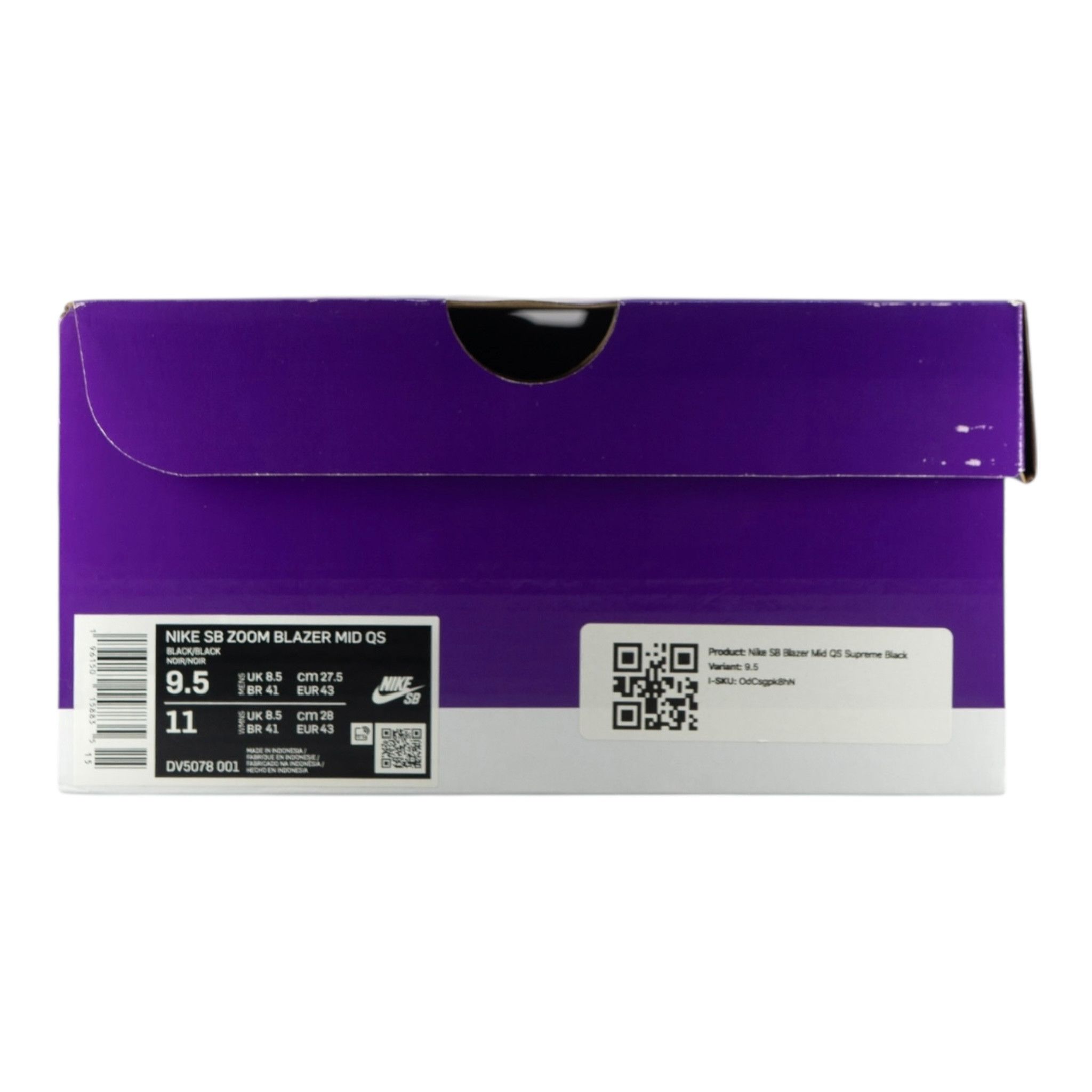 Nike SB Blazer Mid QS Supreme Black Size US 7.5 / EU 40-41 - 8 Thumbnail