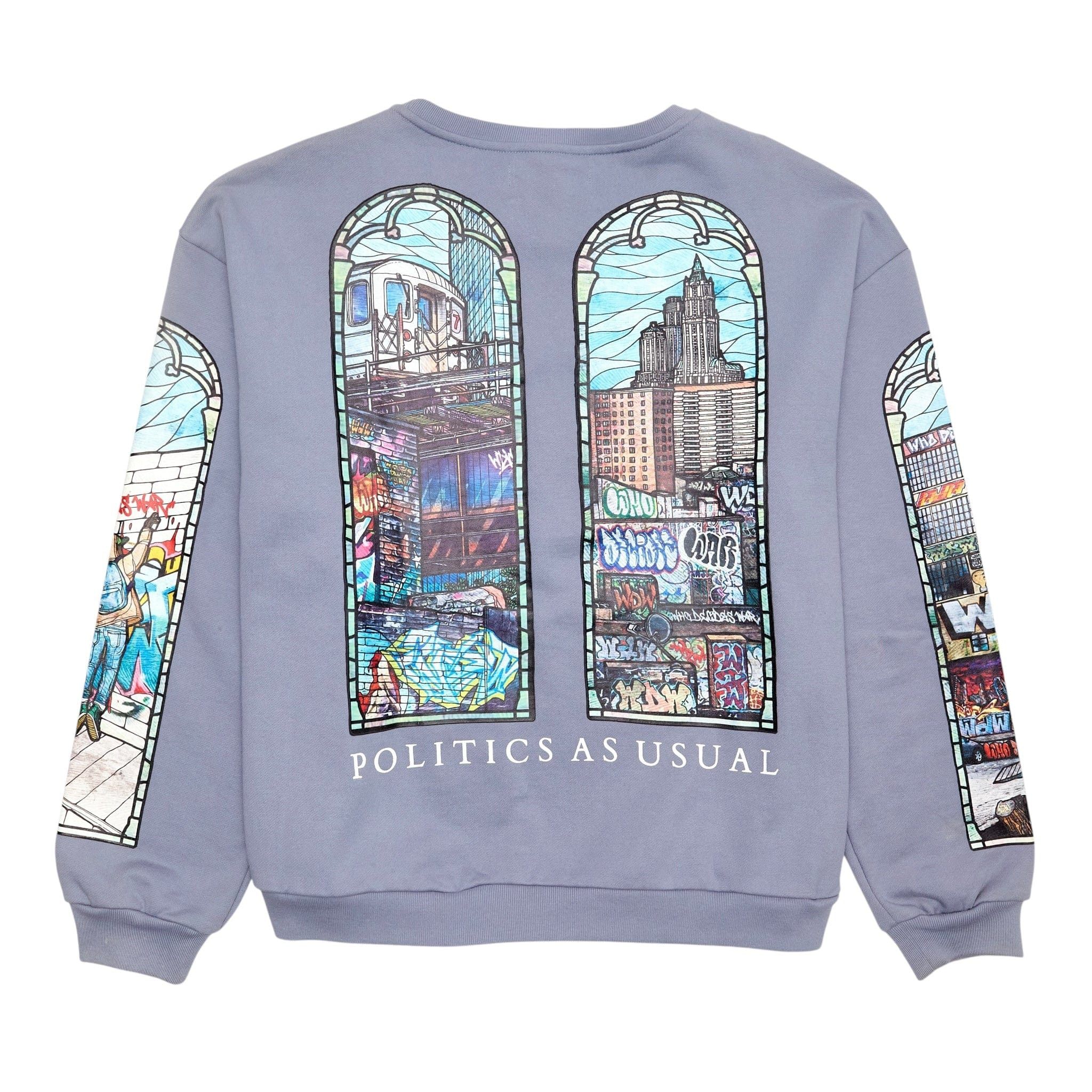 Who Decides War Politics As Usual Crewneck Sweatshirt Periwinkle Size US L / EU 52-54 / 3 - 2 Thumbnail
