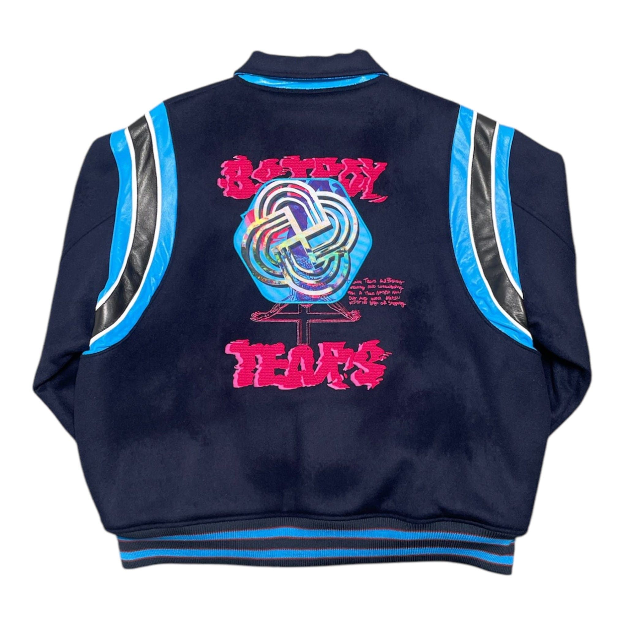 DENIM TEARS Bstroy Tears Varsity Jacket Navy Size US XL / EU 56 / 4 - 2 Thumbnail
