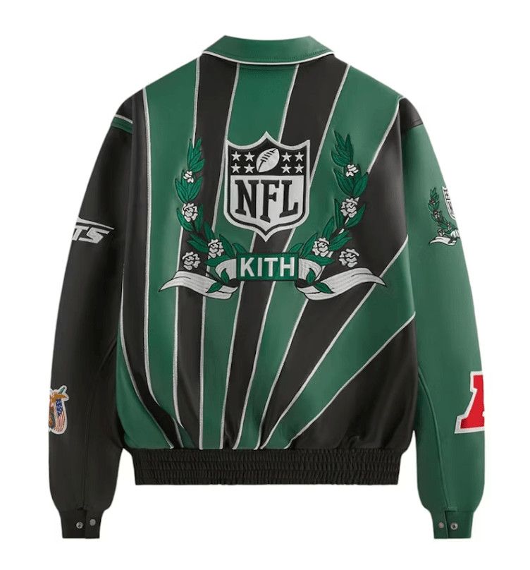 Kith x Jeff Hamilton NFL Jets Leather Varsity Jacket Multicolor Size US L / EU 52-54 / 3 - 2 Thumbnail