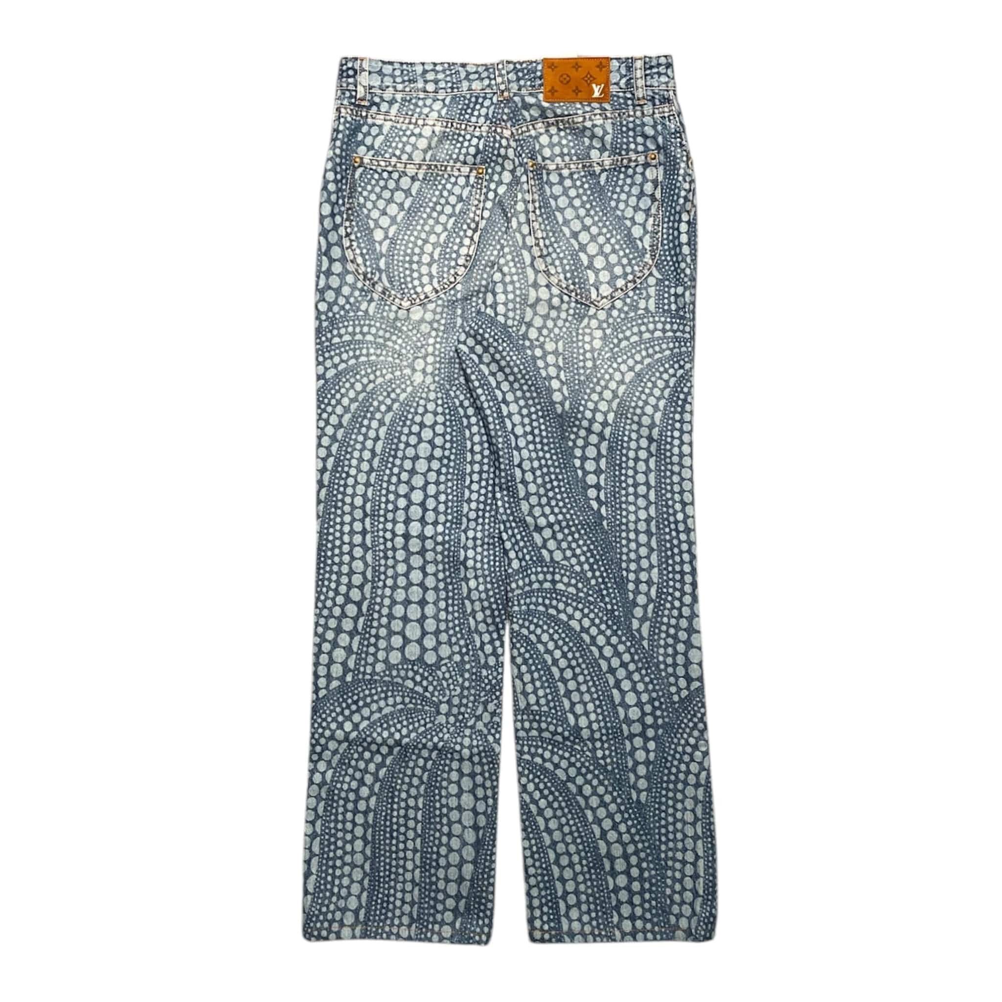 Louis Vuitton x Yayoi Kusama All Over Dots Pumpkin Jeans Indigo Size US 30 / EU 46 - 2 Thumbnail
