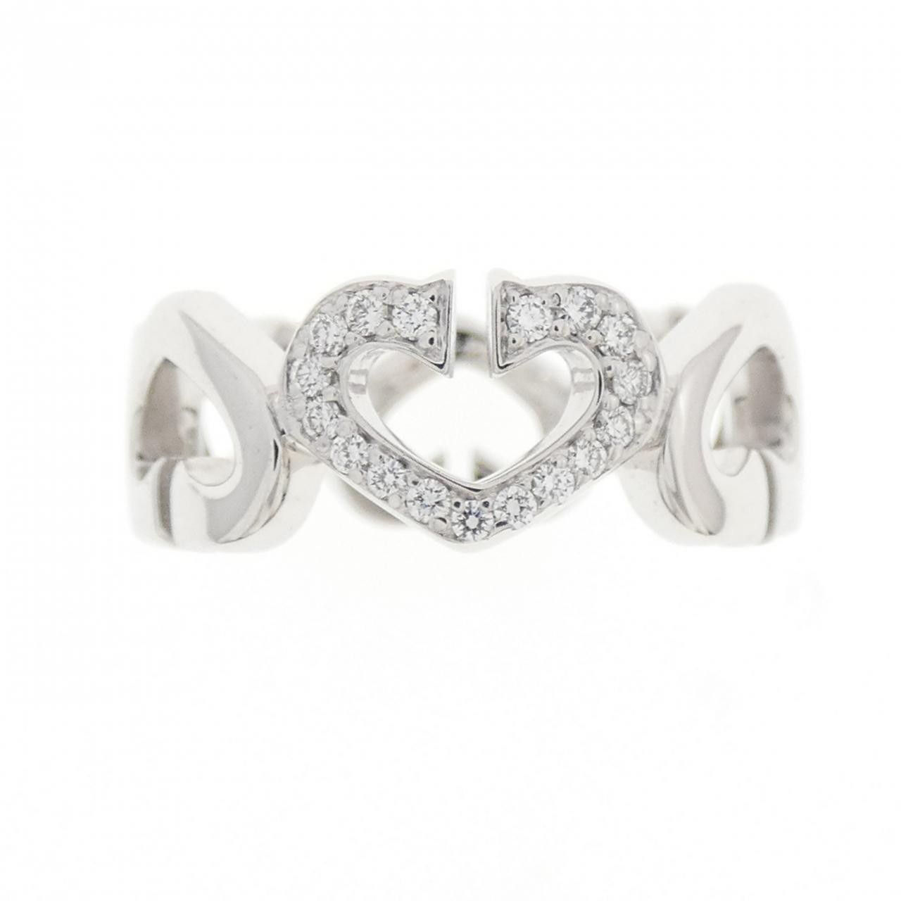 Cartier Cartier Cartier C Heart 750 White Gold Diamond Ring Size 6 Precious Metal Ring CRB4041500 DUTY FREE for USA Size ONE SIZE - 2 Thumbnail