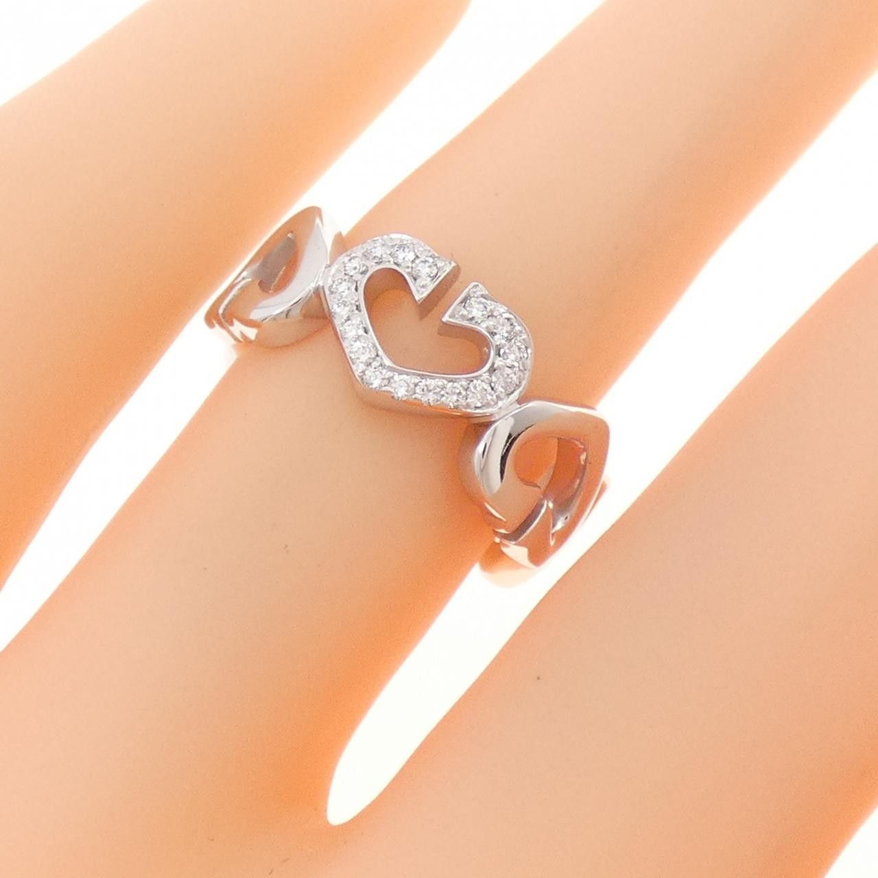Cartier Cartier Cartier C Heart 750 White Gold Diamond Ring Size 6 Precious Metal Ring CRB4041500 DUTY FREE for USA Size ONE SIZE - 5 Thumbnail