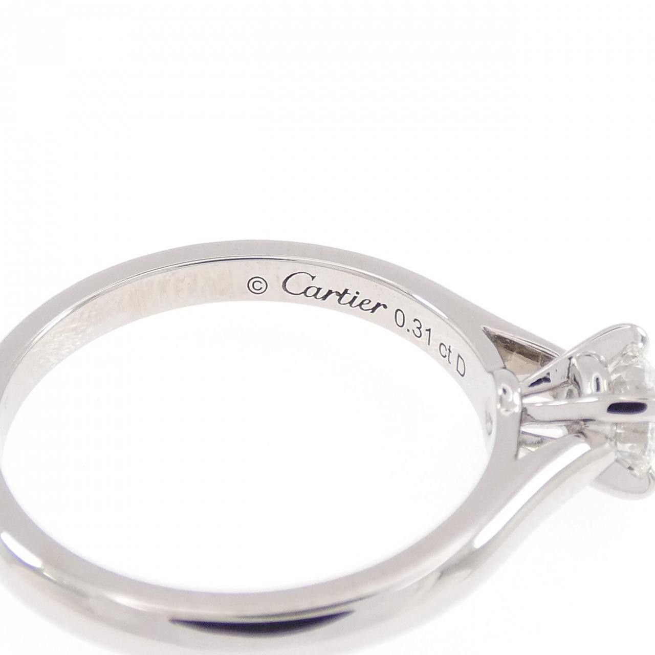 Cartier Cartier Cartier 1895 Solitaire Platinum Ring Size 8 Precious Metal Ring DUTY FREE for USA Size ONE SIZE - 4 Thumbnail