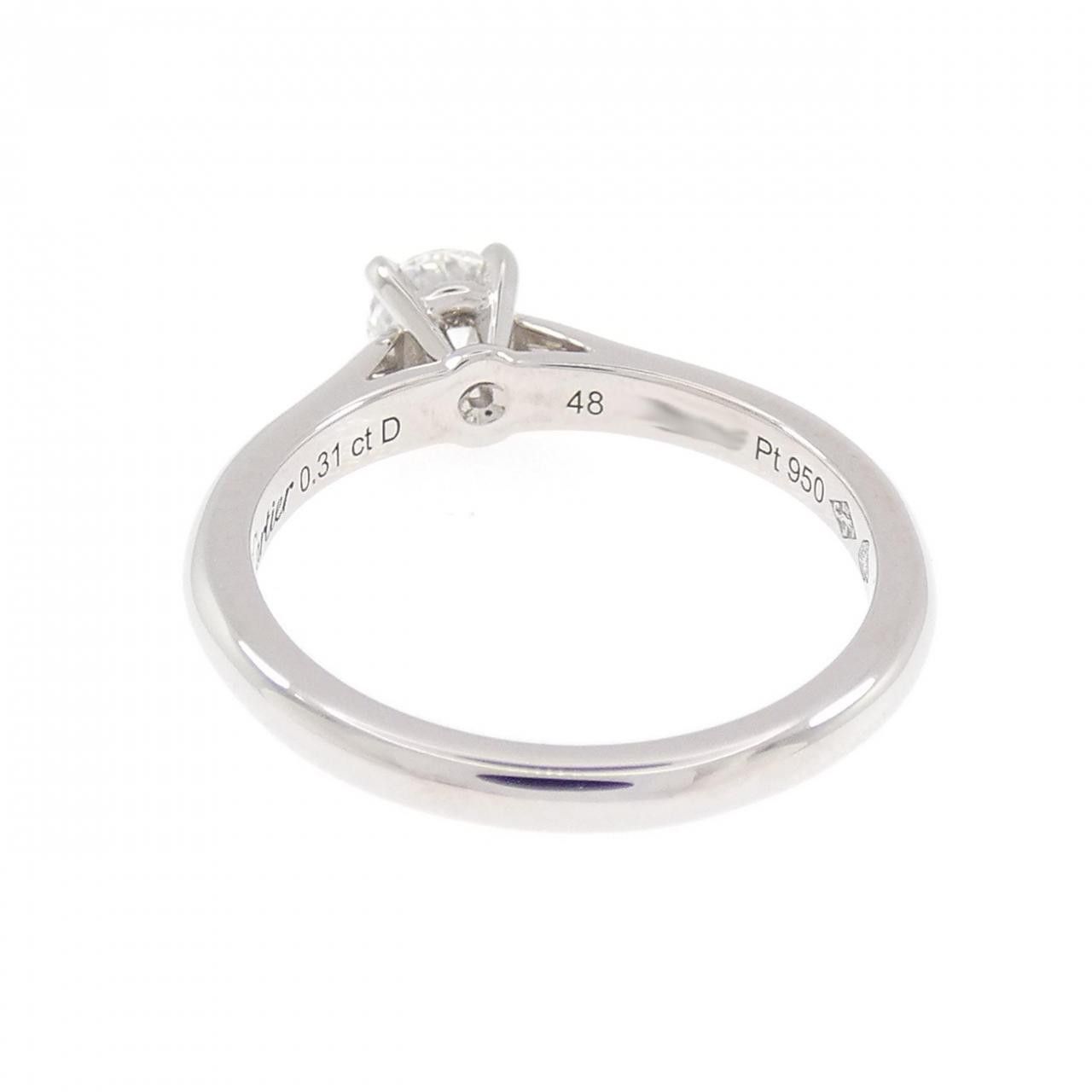 Cartier Cartier Cartier 1895 Solitaire Platinum Ring Size 8 Precious Metal Ring DUTY FREE for USA Size ONE SIZE - 3 Thumbnail