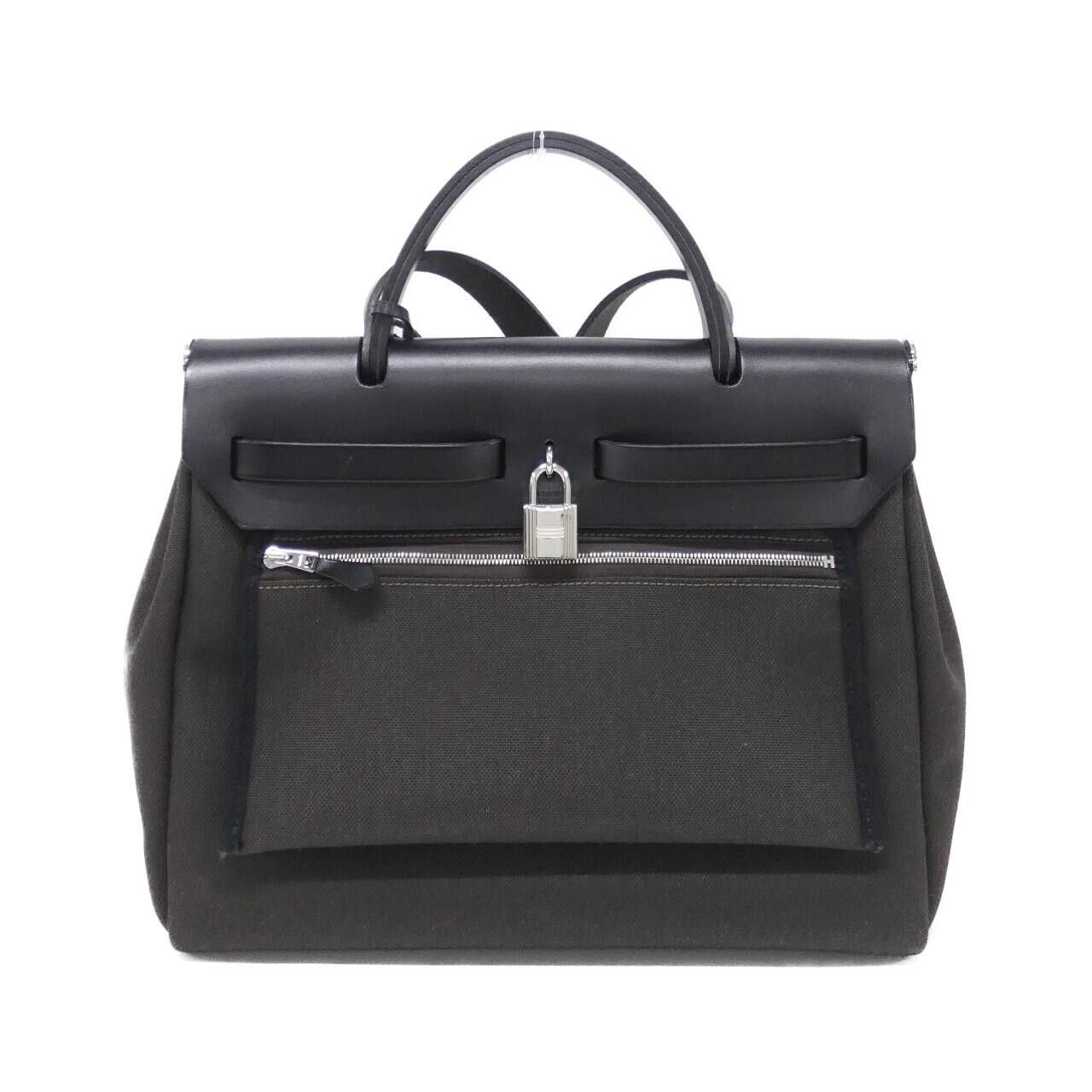 Hermes Hermes Hermes Herbag Zip PM Toile Military Vache Hunter Shoulder Bag Leather Crossbody Bag Y DUTY FREE for USA Size ONE SIZE - 2 Thumbnail