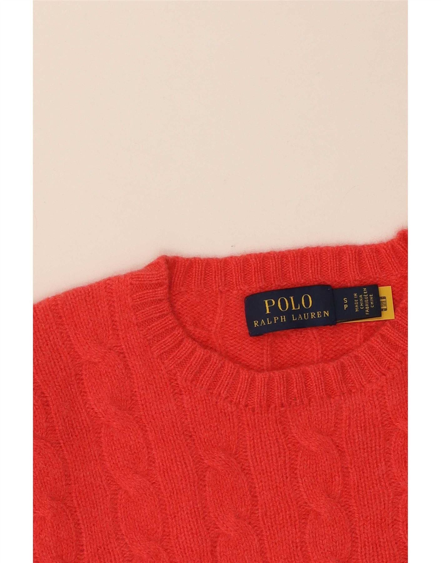 Polo Ralph Lauren Womens Crew Neck Jumper Sweater UK 10 Small Pink Size XXS / US 00 / IT 34 - 3 Thumbnail
