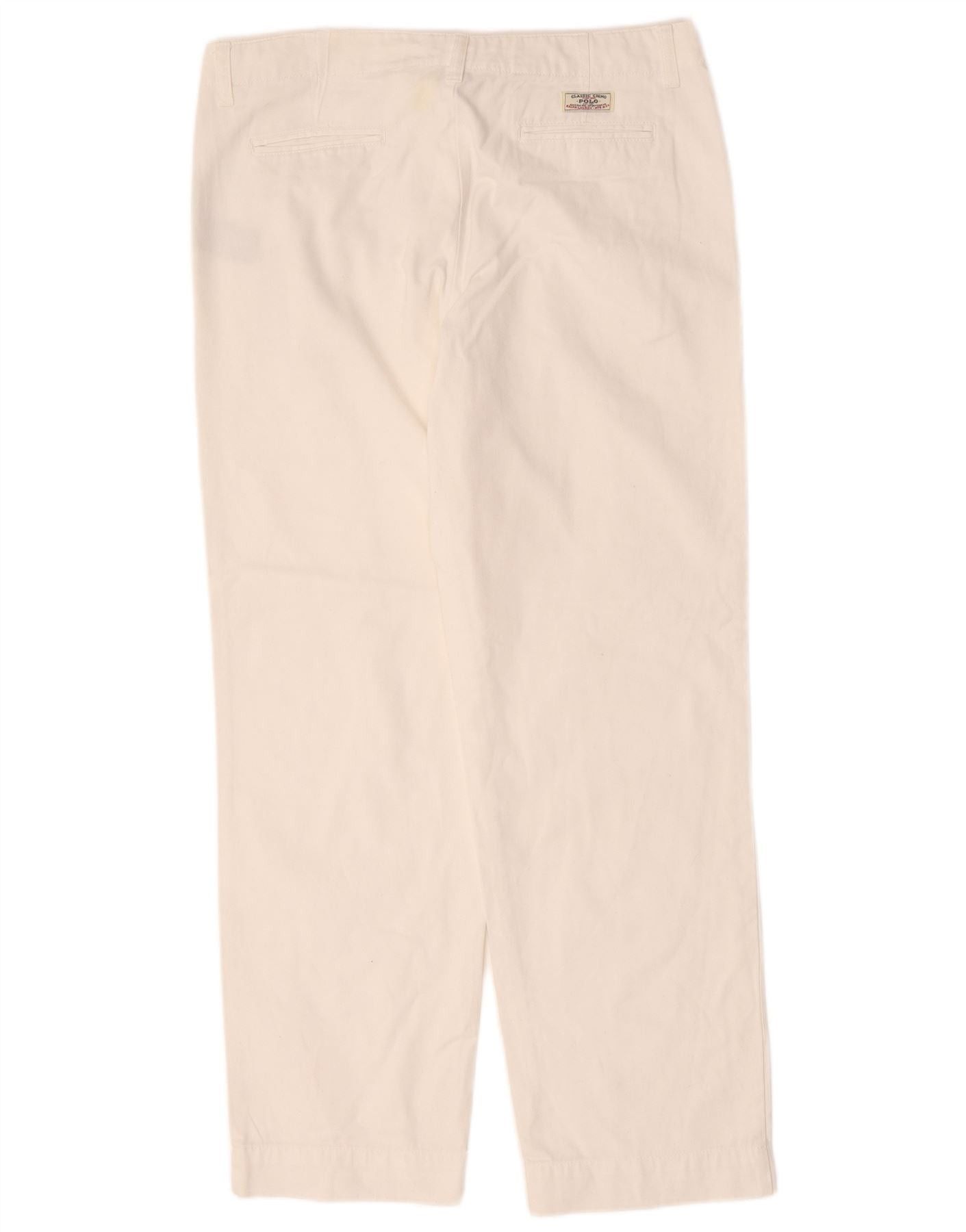 Ralph Lauren Womens Straight Chino Trousers US 12 Large W36 L30 White Size 30" / US 8 / IT 44 - 2 Thumbnail
